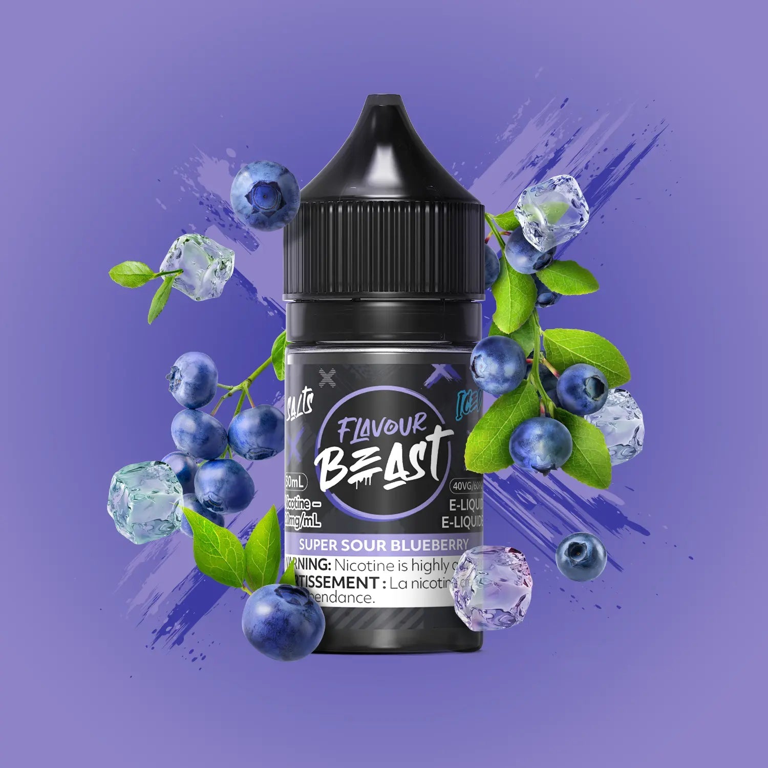 Flavour Beast Salt - Super Sour Blueberry Iced (PROVINCIAL)
