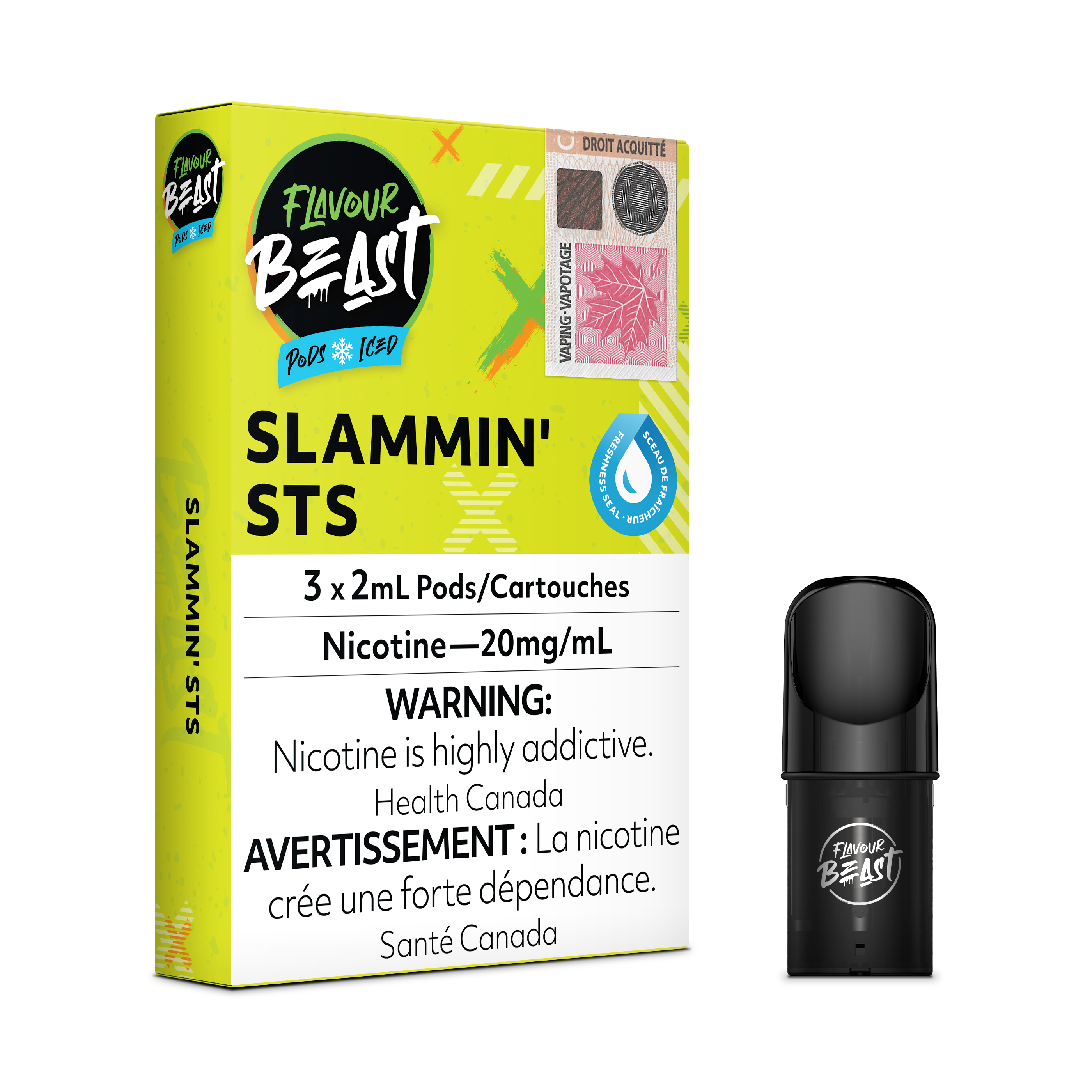 Flavour Beast Flow Pods - Slammin STS Sour Snap Iced (Compatible With STLTH)