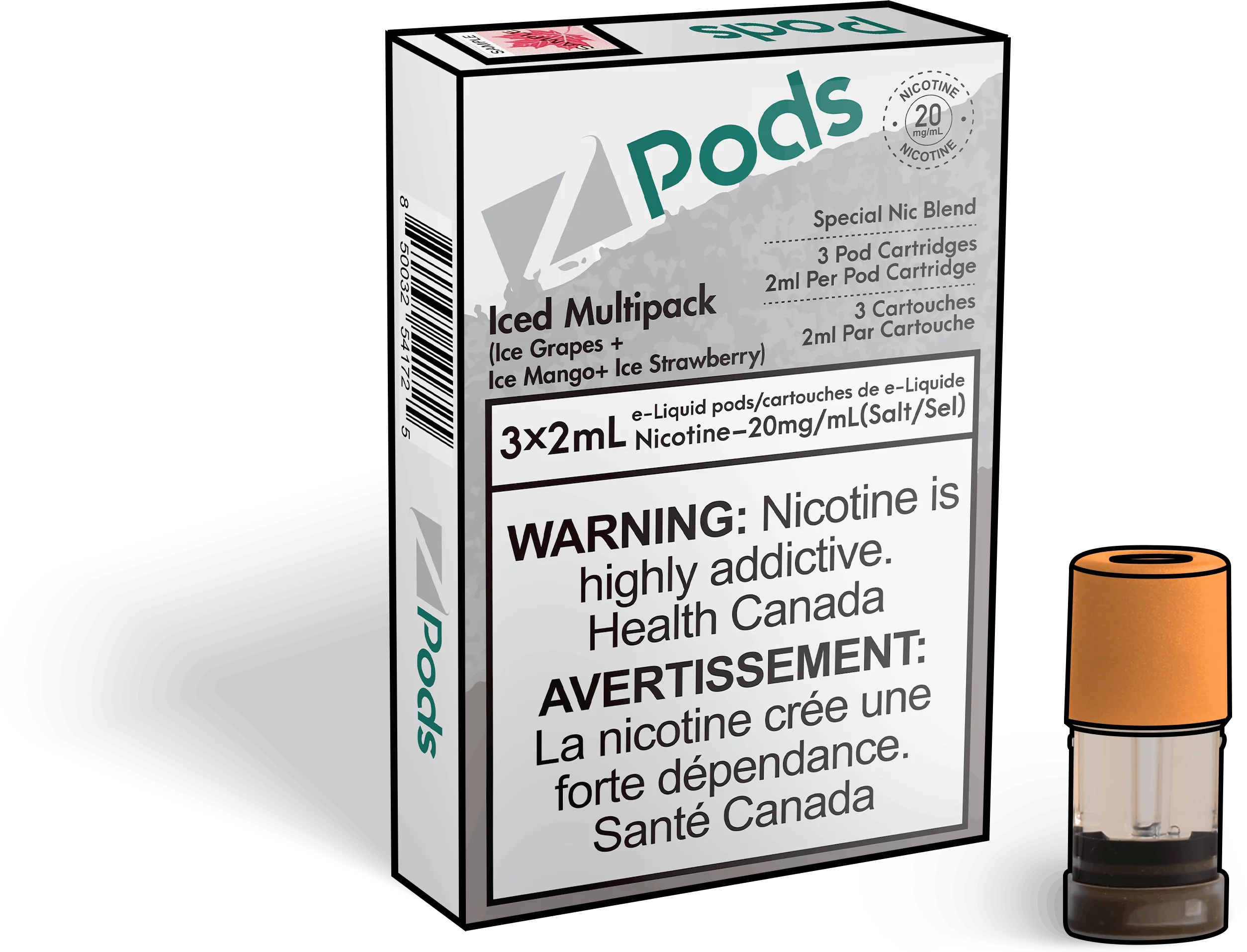 Z Pods - Multipack glacé (mangue/raisin/fraise) (PROVINCIAL)