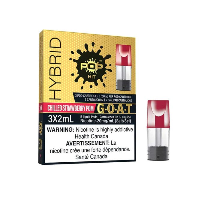 Capsules hybrides Pop – Pommes aux fraises réfrigérées (compatibles avec STLTH) (PROVINCIAL)