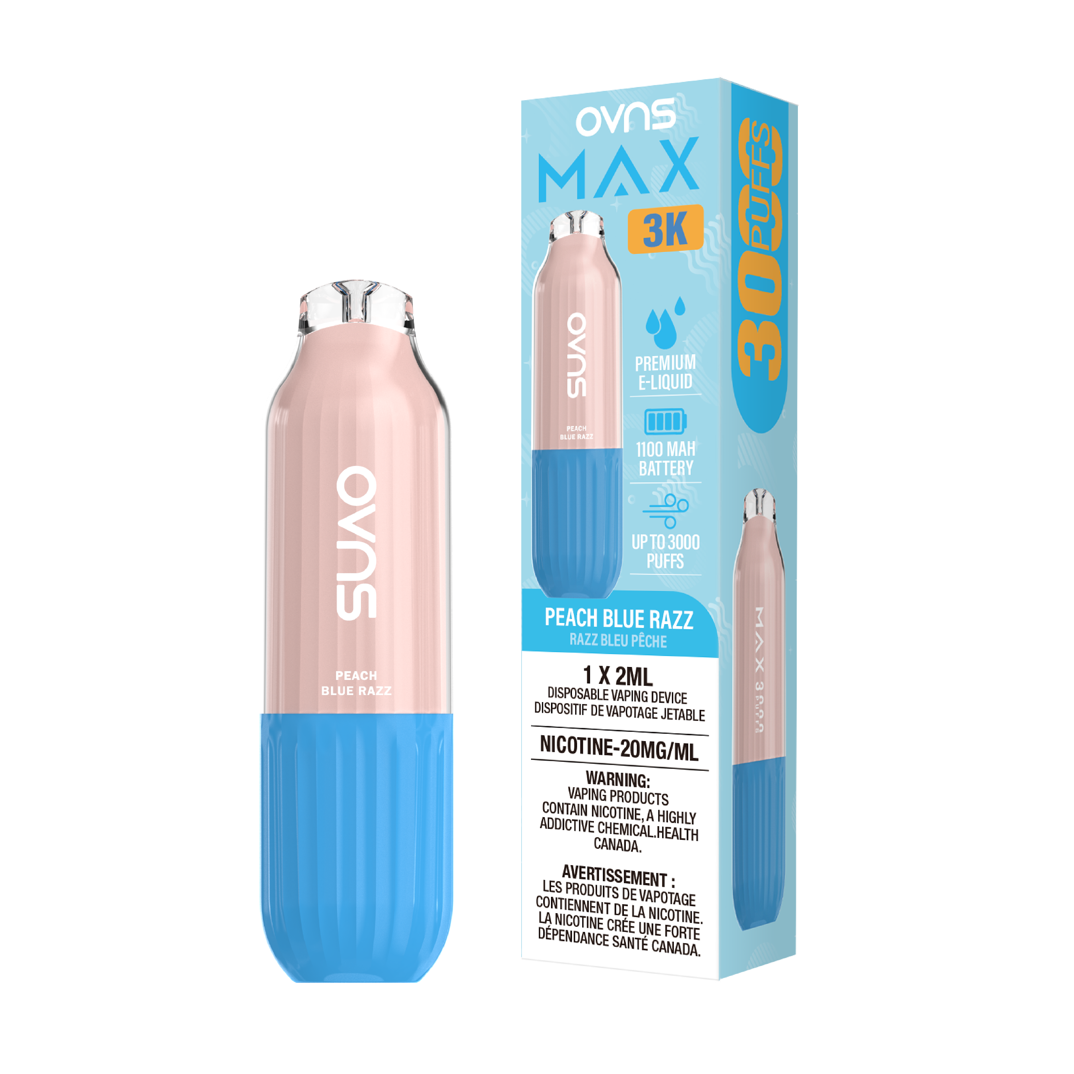 OVNS Max -  Disposable E-Cig (PROVINCIAL) (3000 Puffs)