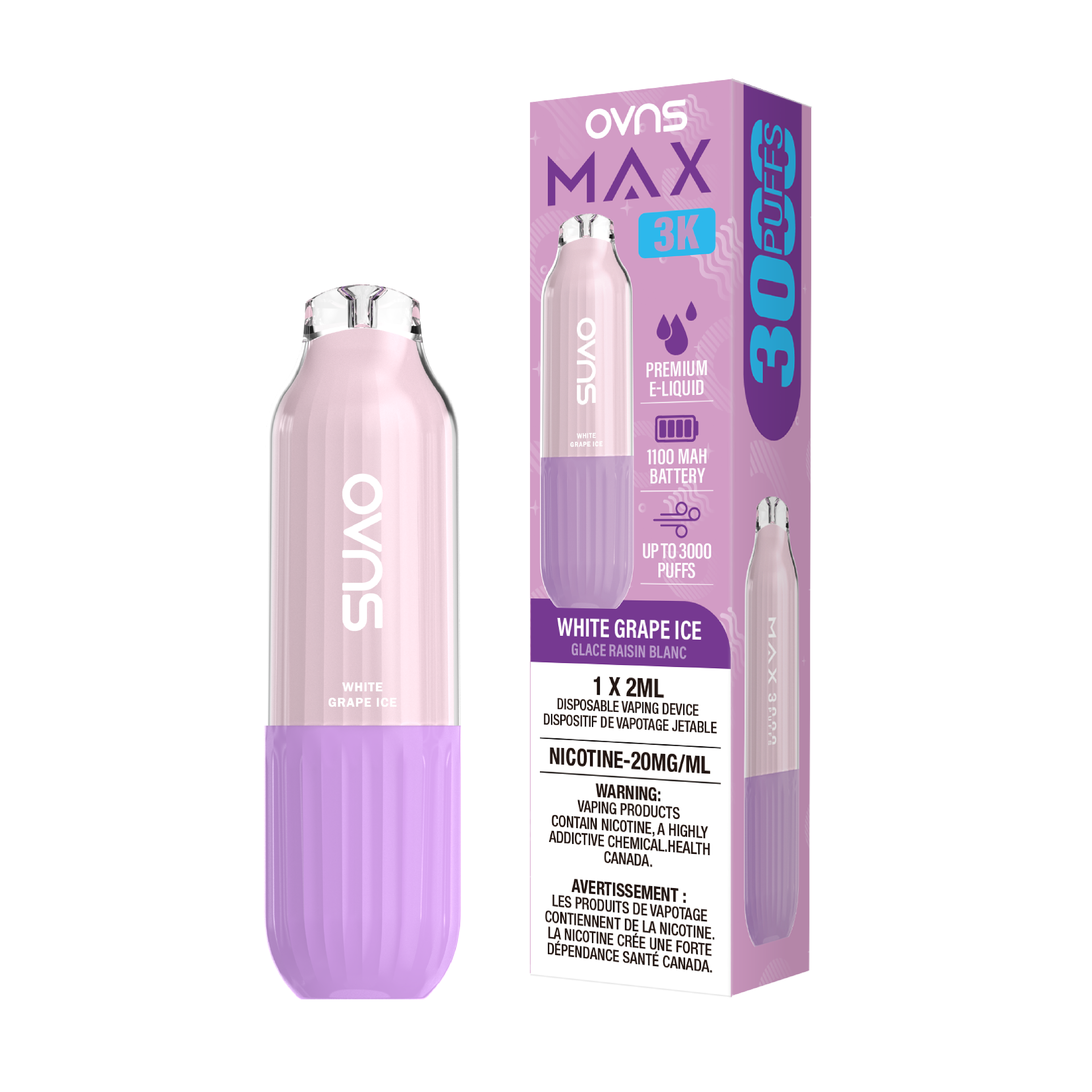 OVNS Max -  Disposable E-Cig (PROVINCIAL) (3000 Puffs)