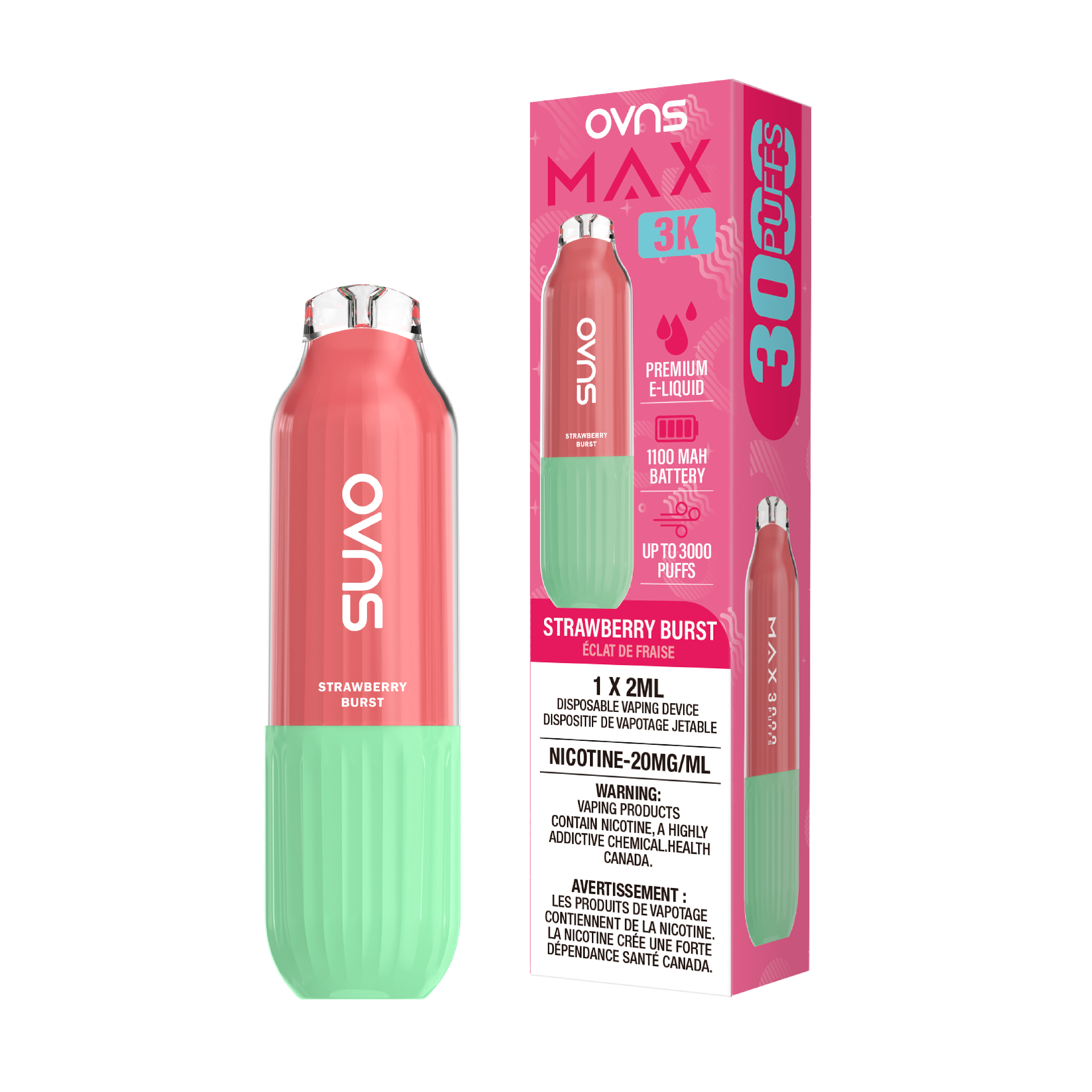 OVNS Max -  Disposable E-Cig (PROVINCIAL) (3000 Puffs)