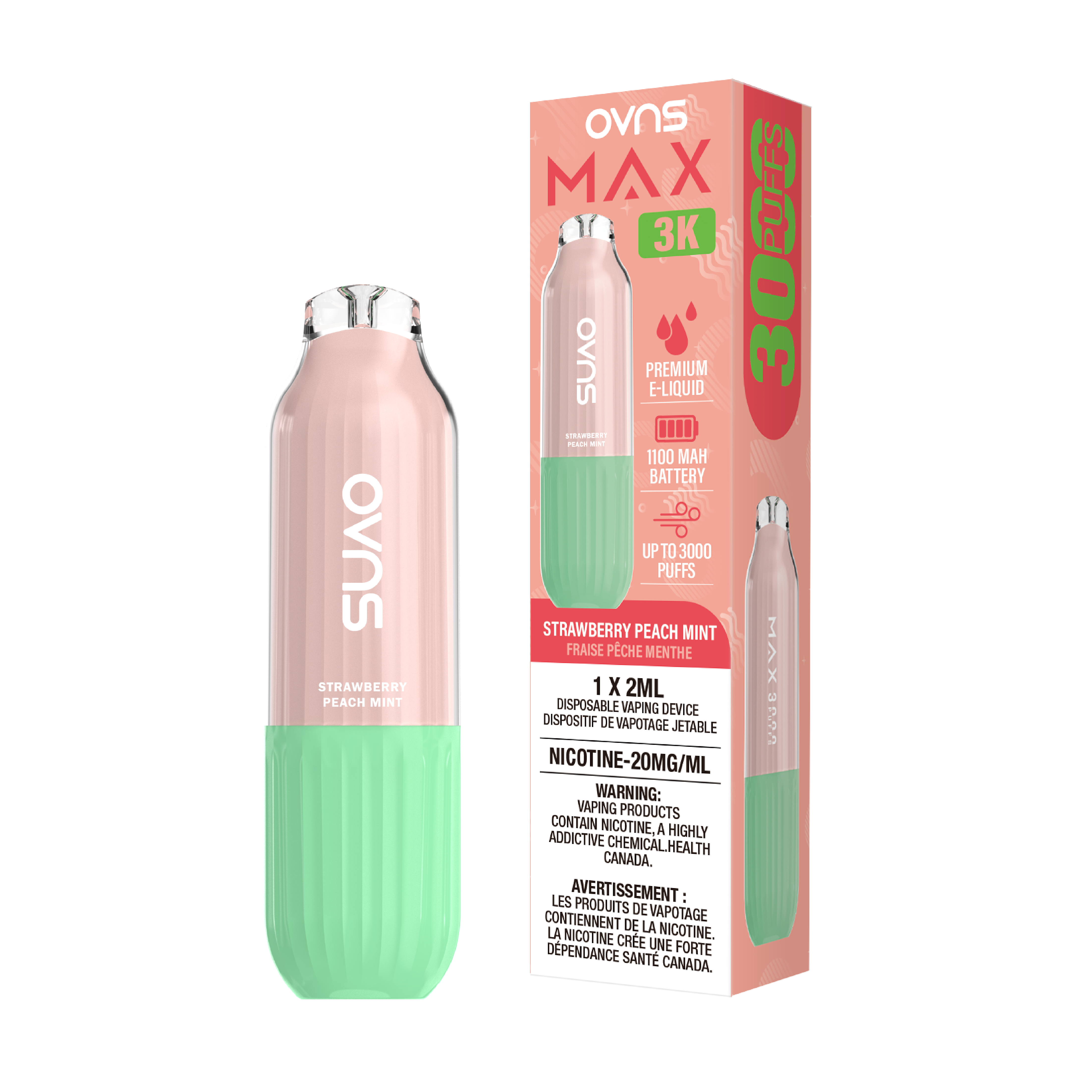 OVNS Max -  Disposable E-Cig (PROVINCIAL) (3000 Puffs)