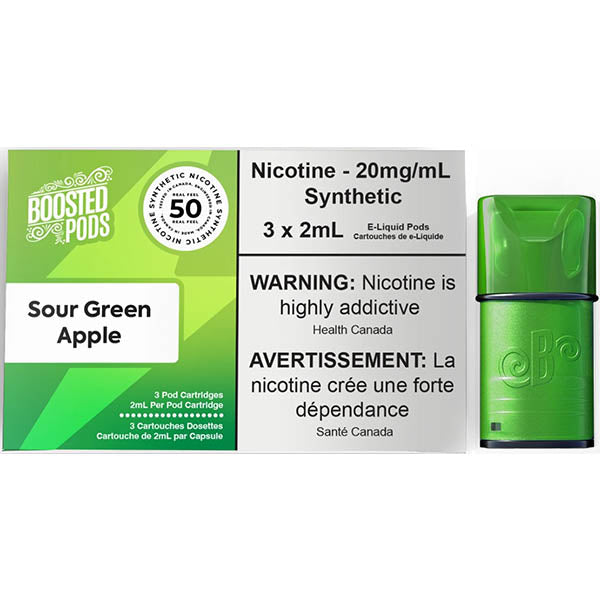 Boosted Pods - Sour Green Apple (STLTH Compatible)