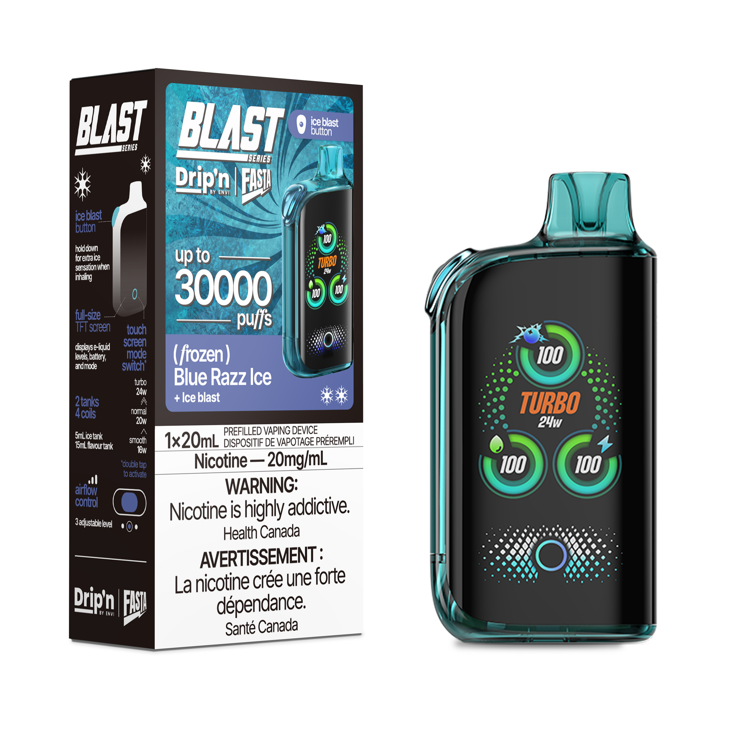 Drip'n Fasta Blast - Disposable E-Cig (PROVINCIAL) (30k Puffs)