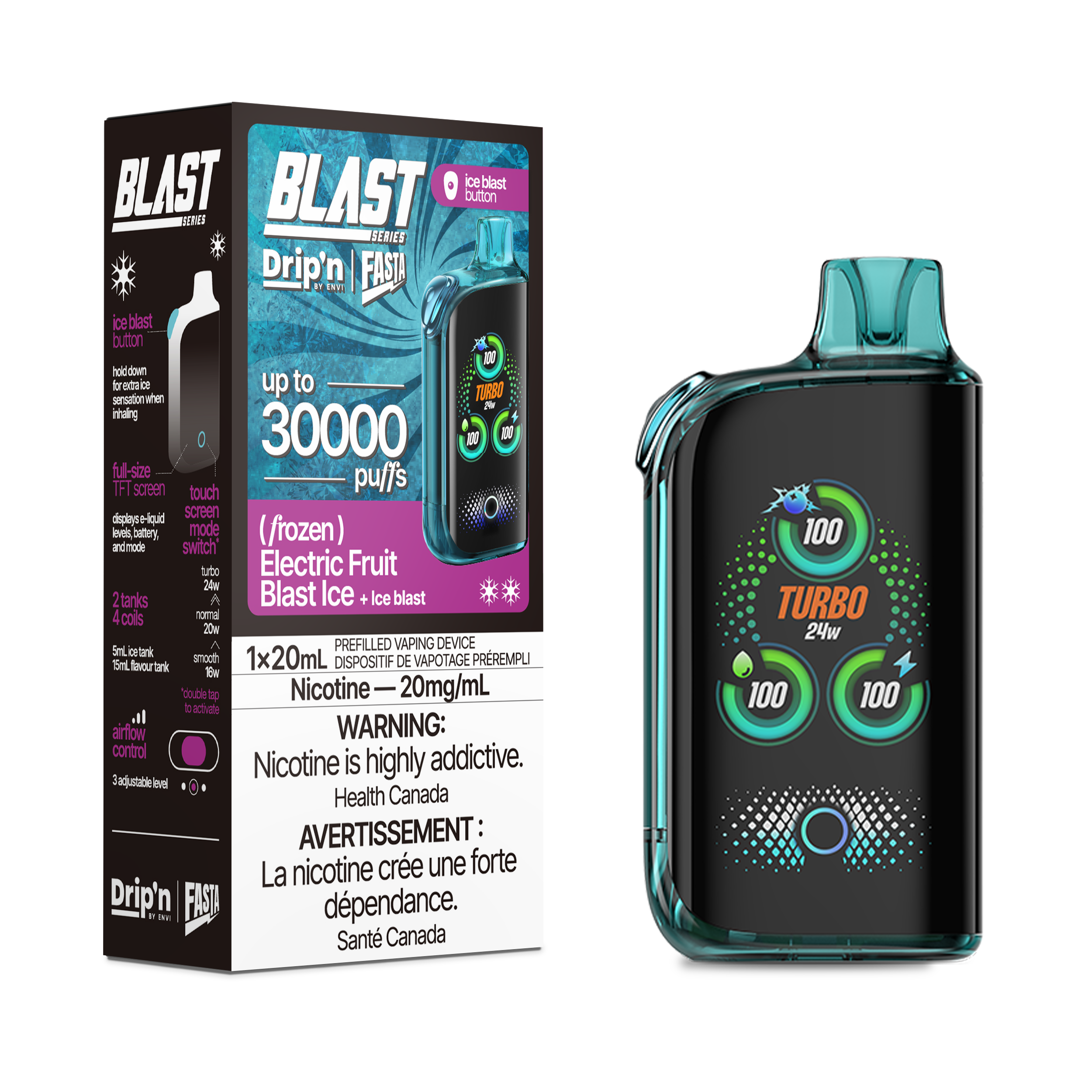 Drip'n Fasta Blast - Disposable E-Cig (PROVINCIAL) (30k Puffs)