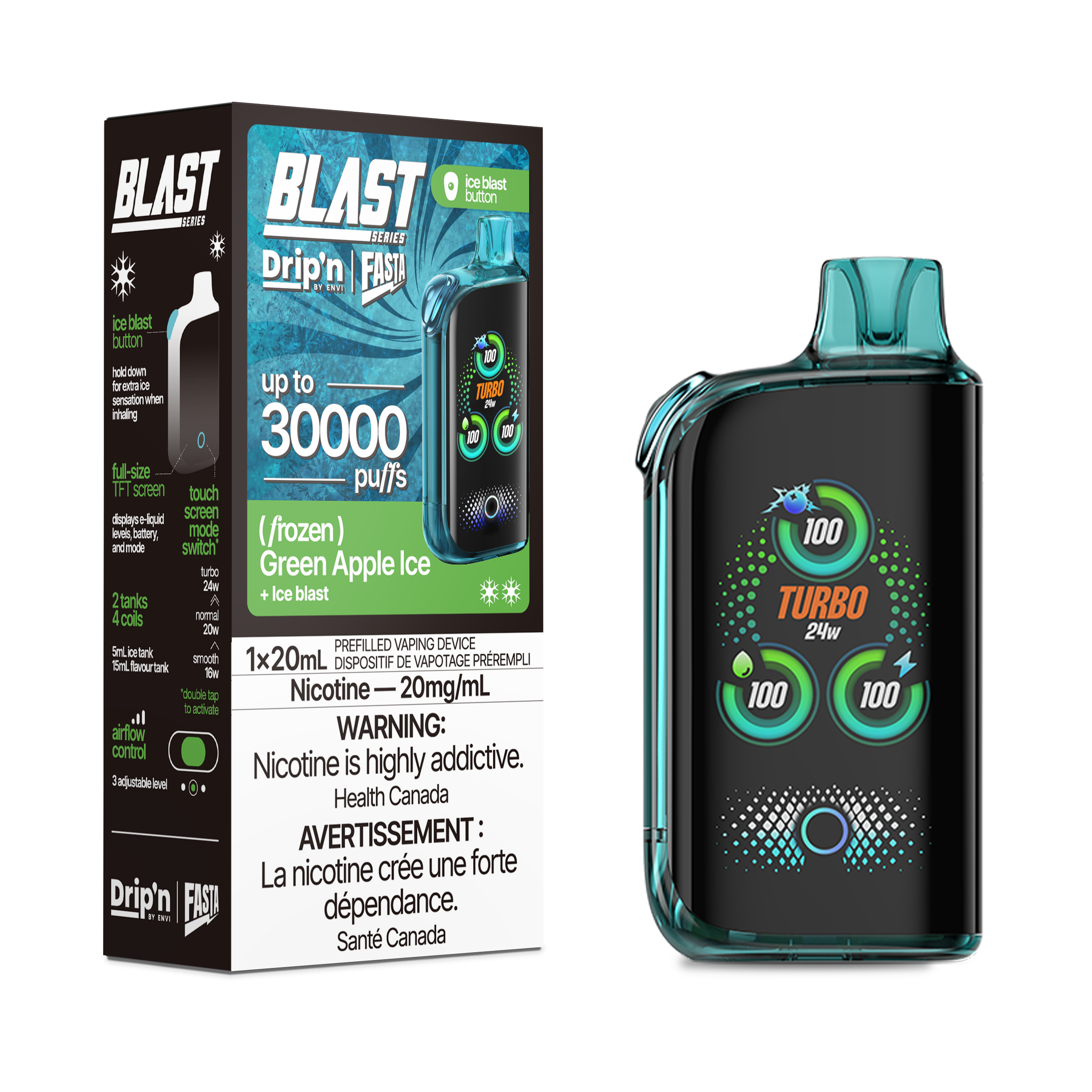 Drip'n Fasta Blast - Disposable E-Cig (PROVINCIAL) (30k Puffs)