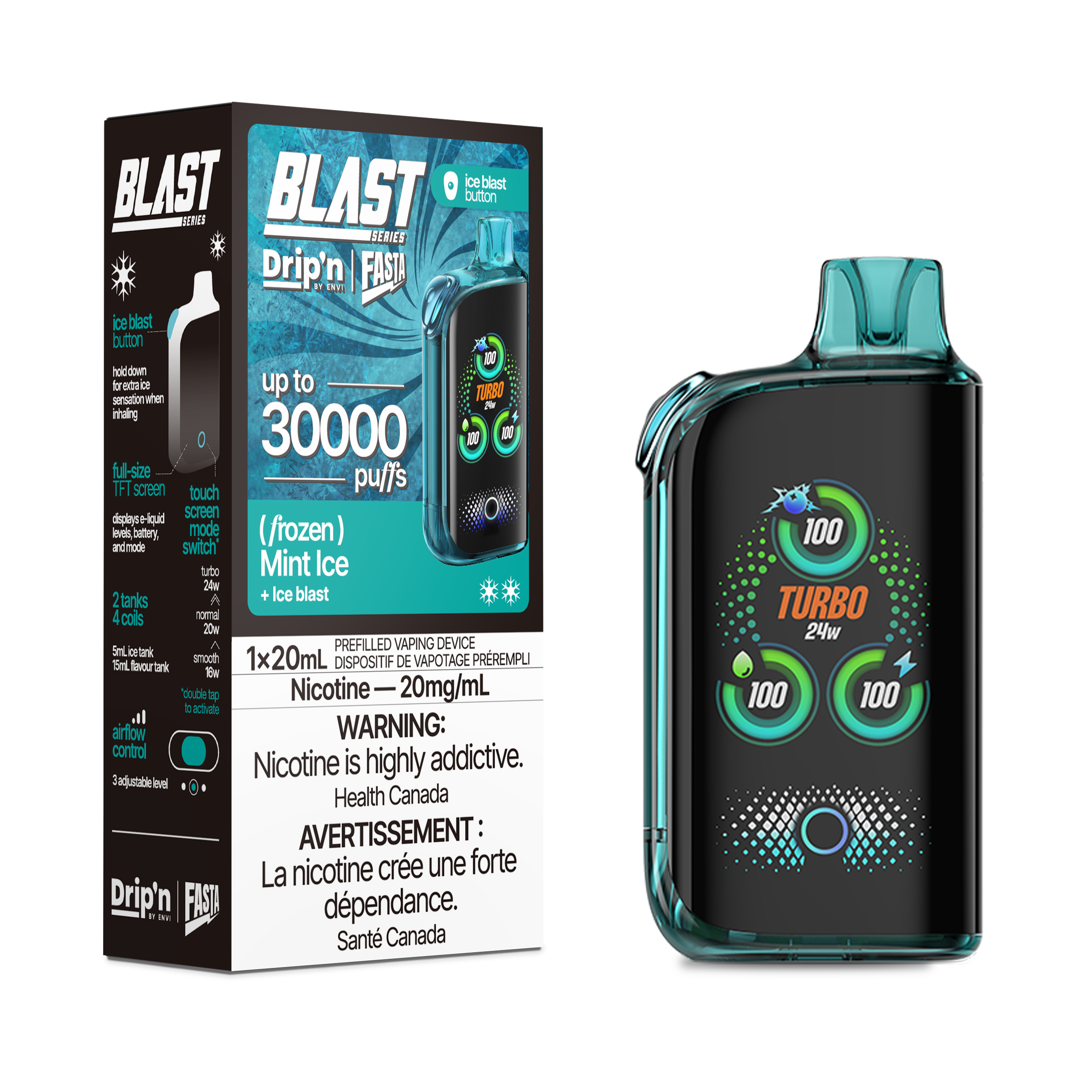 Drip'n Fasta Blast - Disposable E-Cig (PROVINCIAL) (30k Puffs)