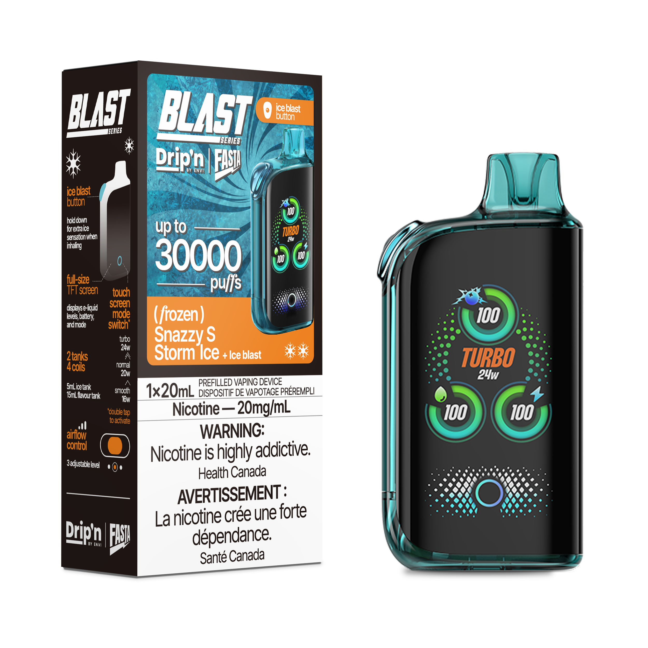 Drip'n Fasta Blast - Disposable E-Cig (PROVINCIAL) (30k Puffs)