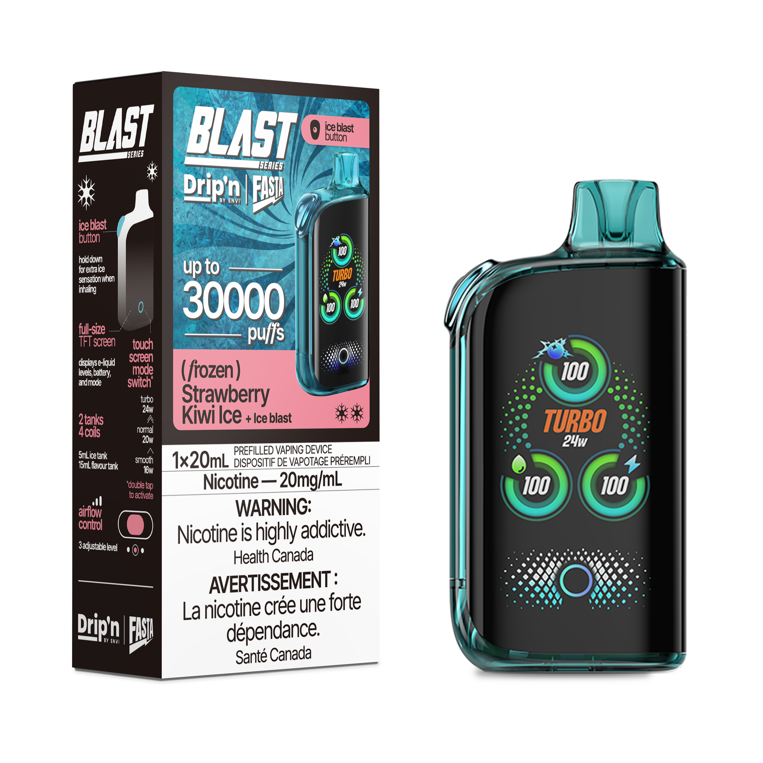 Drip'n Fasta Blast - Disposable E-Cig (PROVINCIAL) (30k Puffs)
