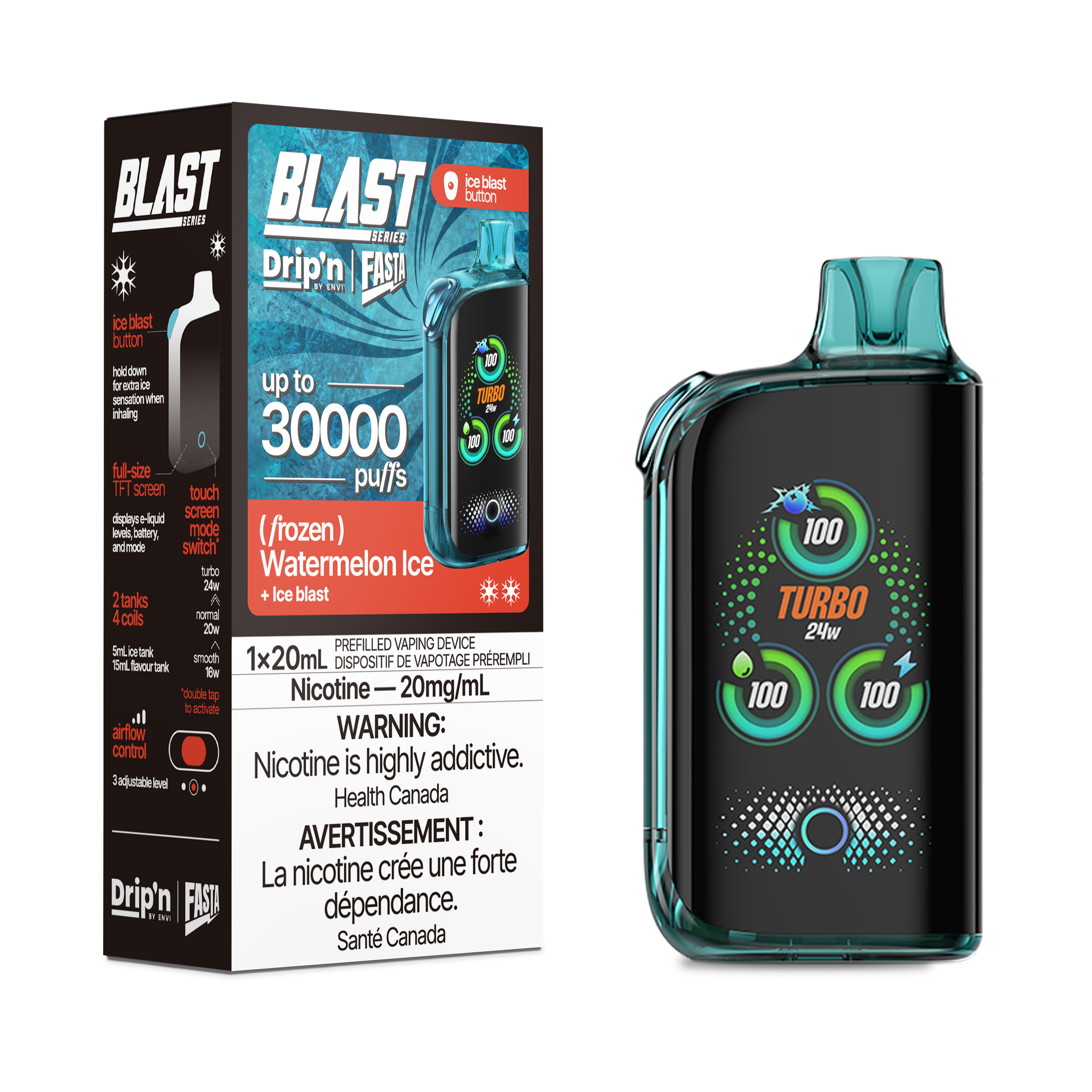 Drip'n Fasta Blast - Disposable E-Cig (PROVINCIAL) (30k Puffs)