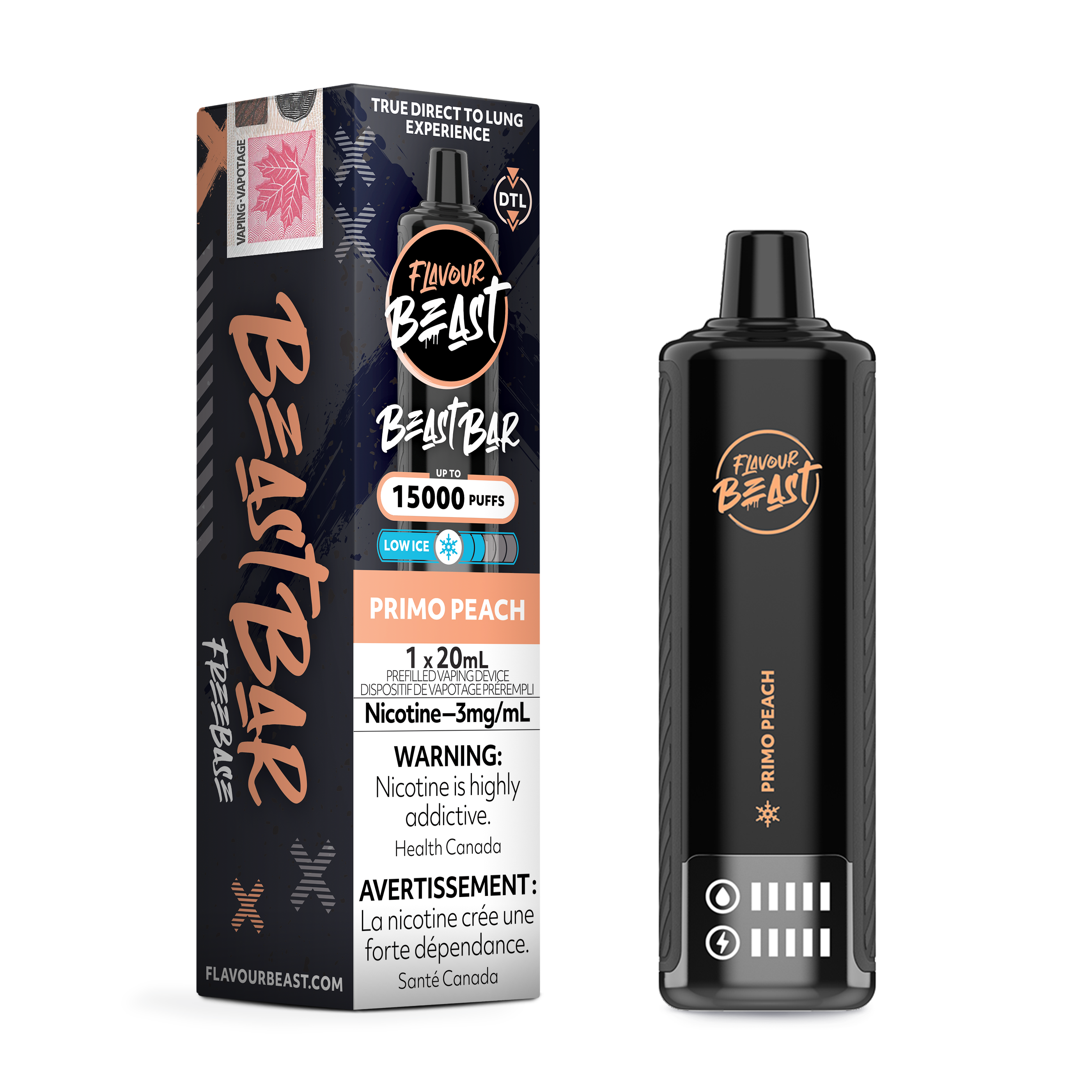 Flavour Beast Bar - Disposable E-Cig (PROVINCIAL) (15k Puffs)