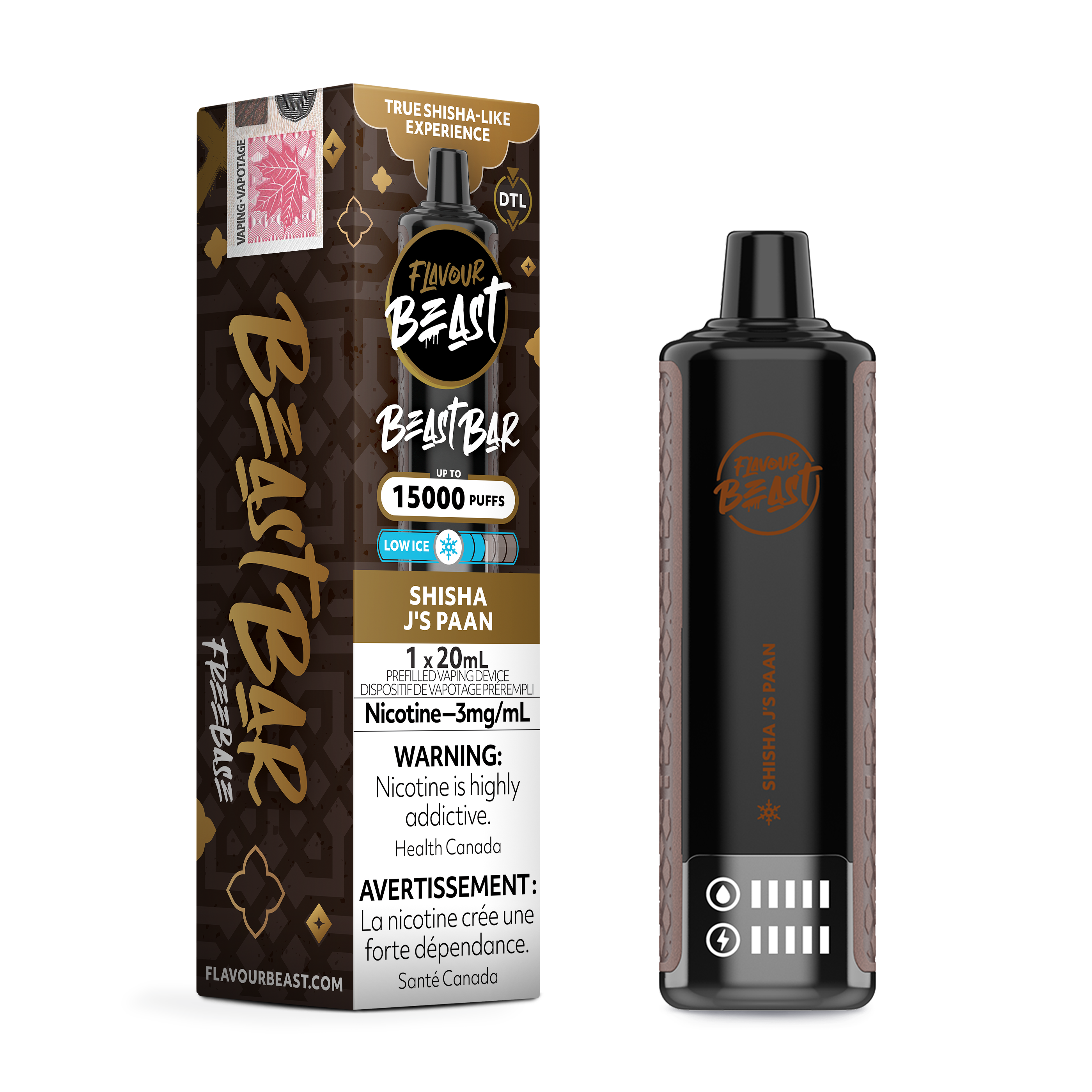 Flavour Beast Bar - Disposable E-Cig (PROVINCIAL) (15k Puffs)