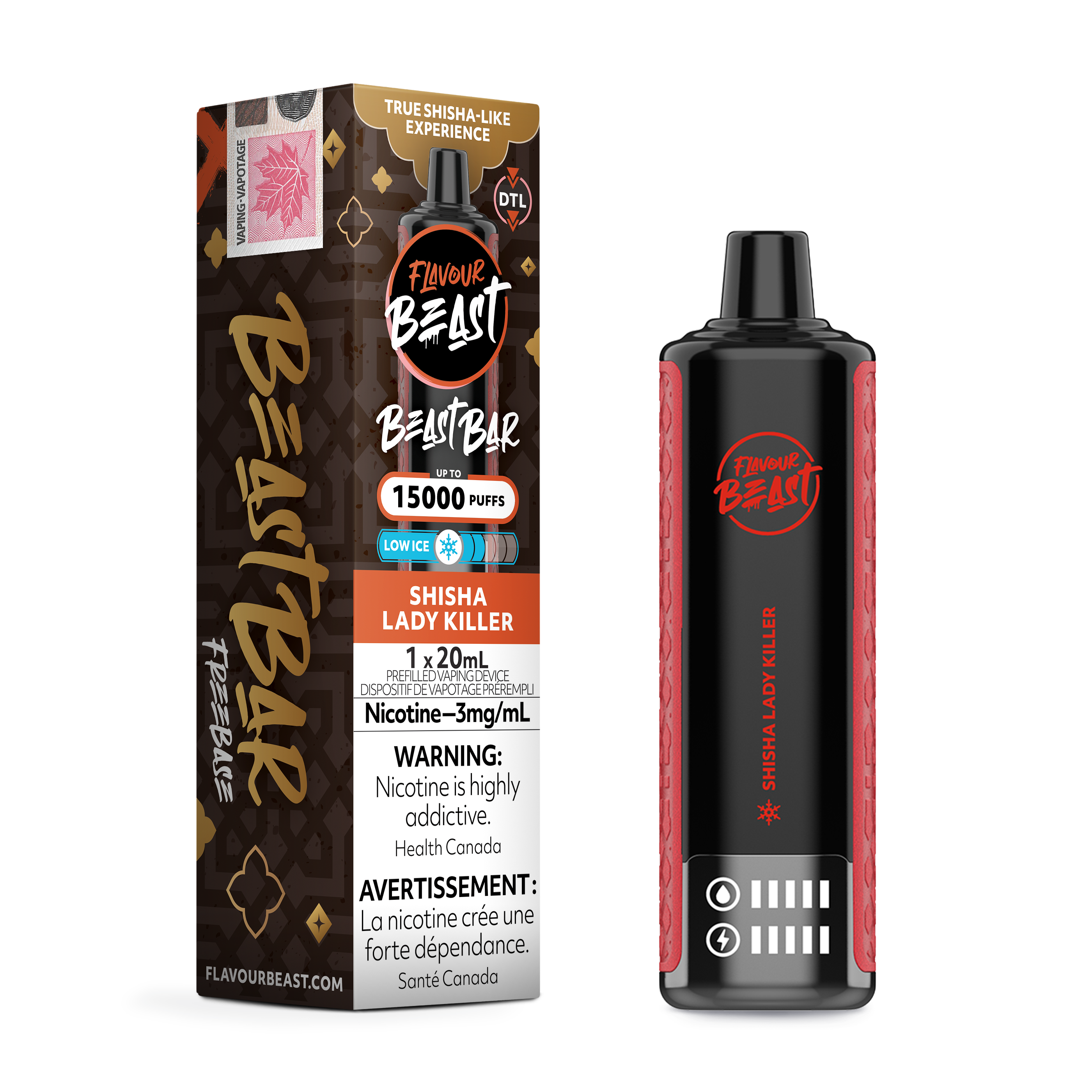 Flavour Beast Bar - Disposable E-Cig (PROVINCIAL) (15k Puffs)