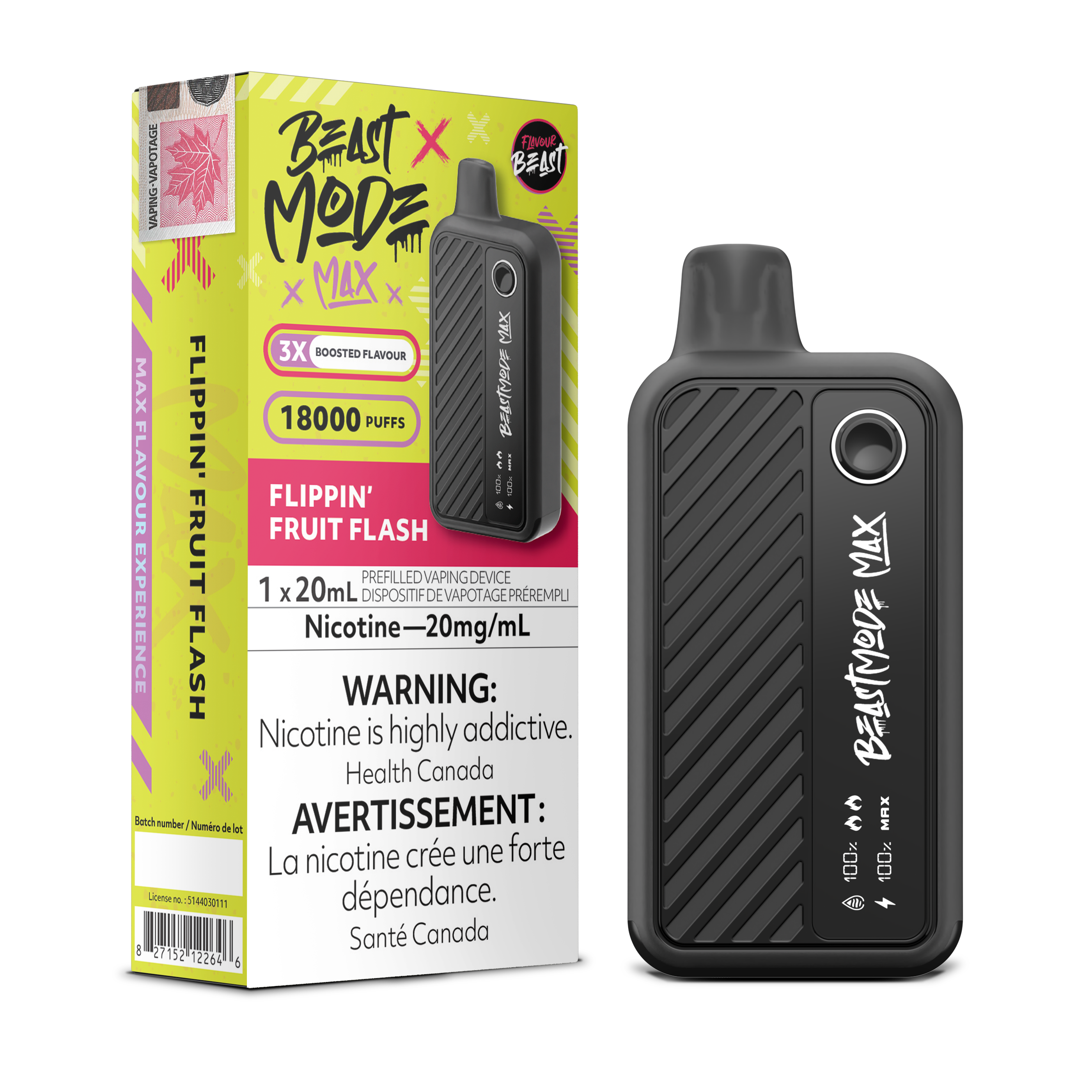 Flavour Beast Mode Max - Disposable E-Cig (PROVINCIAL) (18k Puffs)