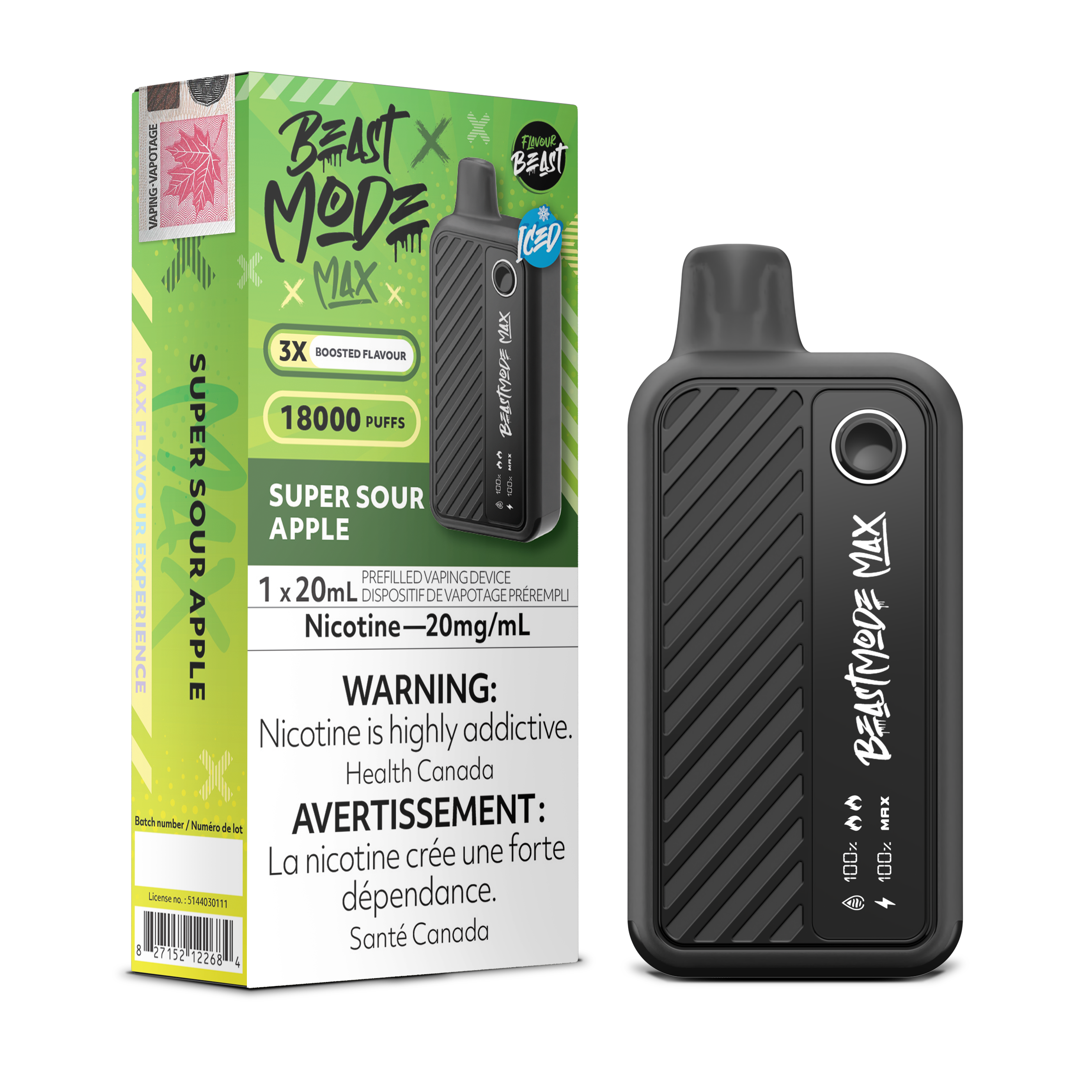 Flavour Beast Mode Max - Disposable E-Cig (PROVINCIAL) (18k Puffs)