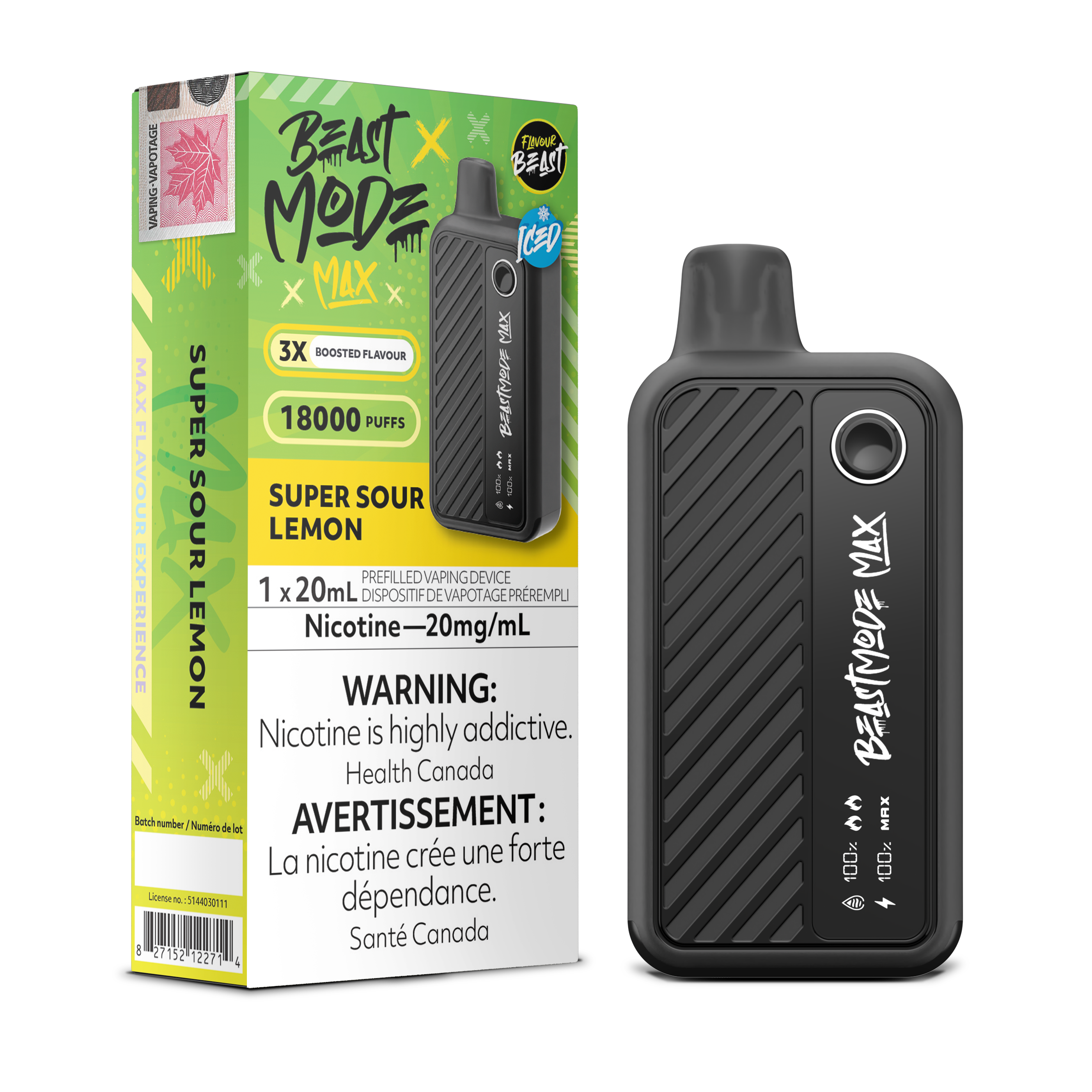 Flavour Beast Mode Max - Disposable E-Cig (PROVINCIAL) (18k Puffs)