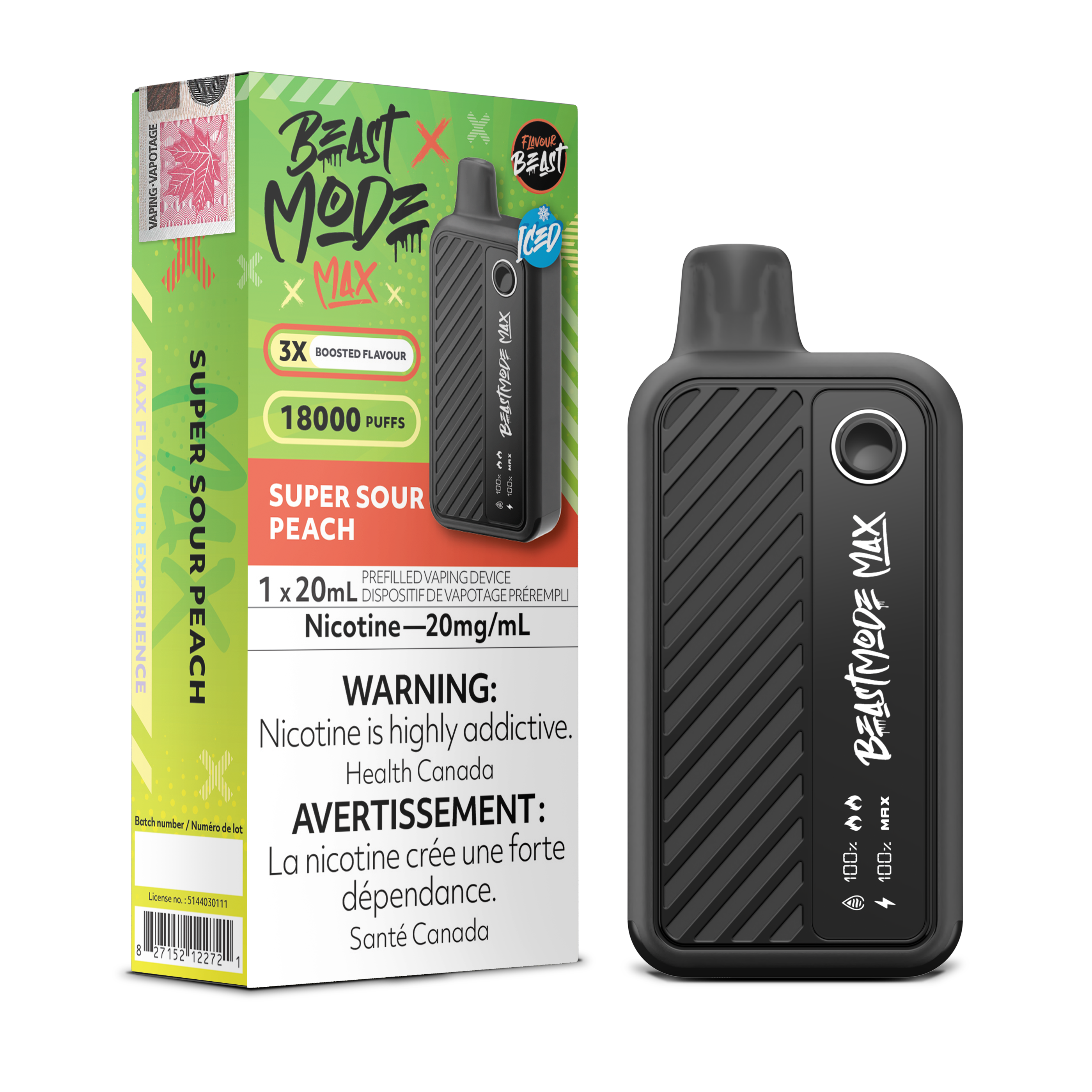 Flavour Beast Mode Max - Disposable E-Cig (PROVINCIAL) (18k Puffs)