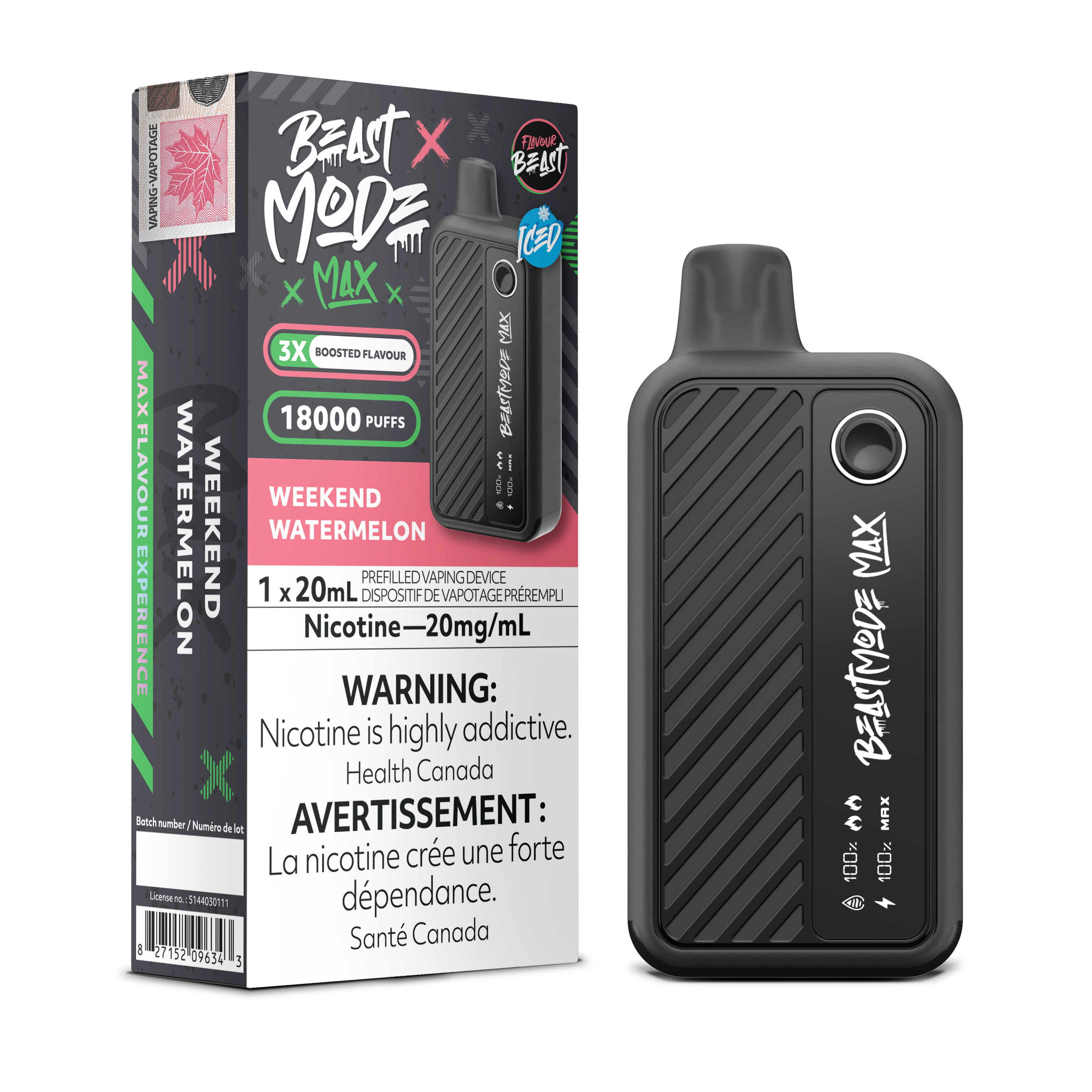 Flavour Beast Mode Max - Disposable E-Cig (PROVINCIAL) (18k Puffs)