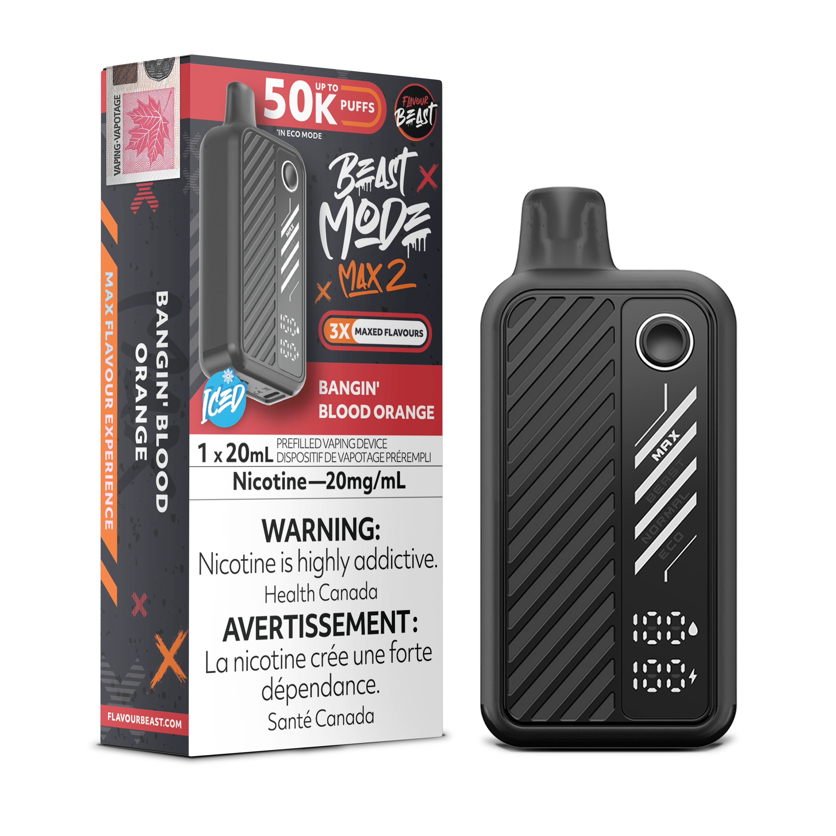 Flavour Beast Mode Max 2 - Disposable E-Cig (PROVINCIAL) (50k Puffs)