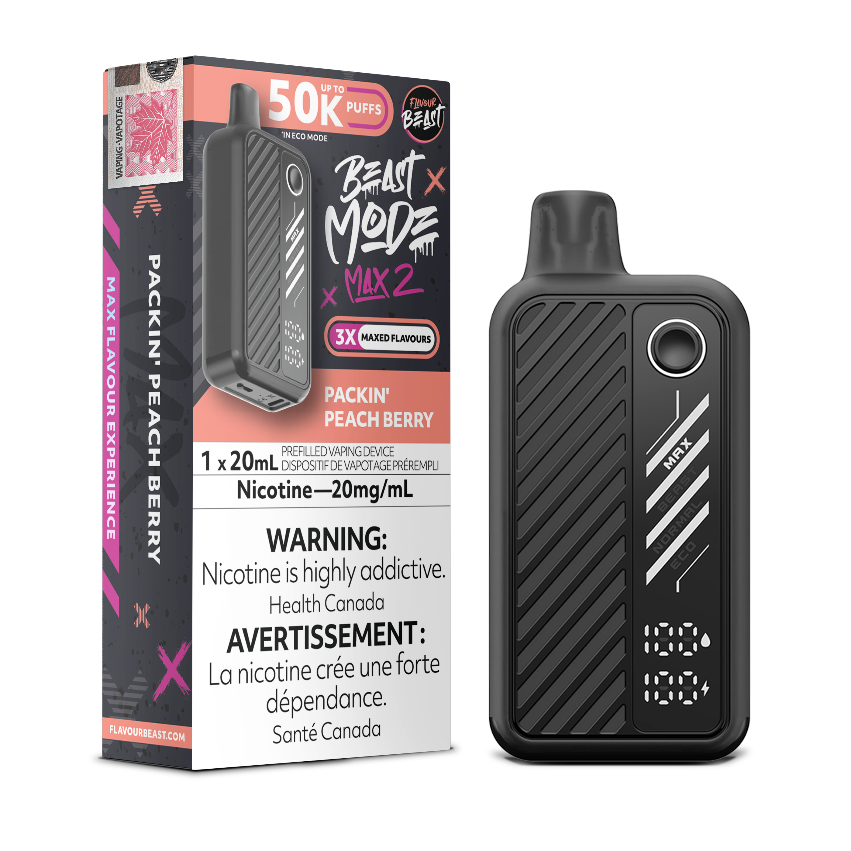 Flavour Beast Mode Max 2 - Disposable E-Cig (PROVINCIAL) (50k Puffs)