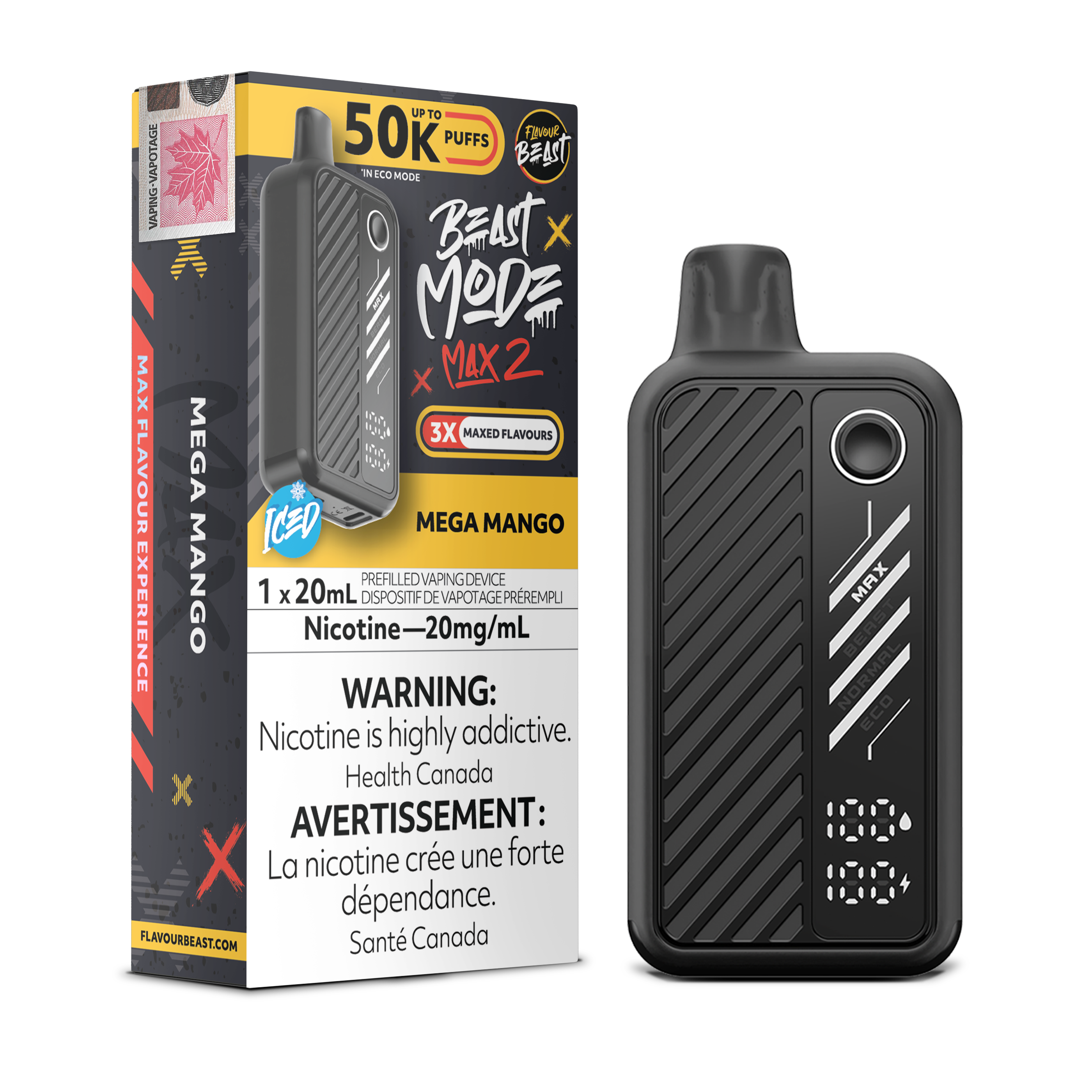 Flavour Beast Mode Max 2 - Disposable E-Cig (PROVINCIAL) (50k Puffs)