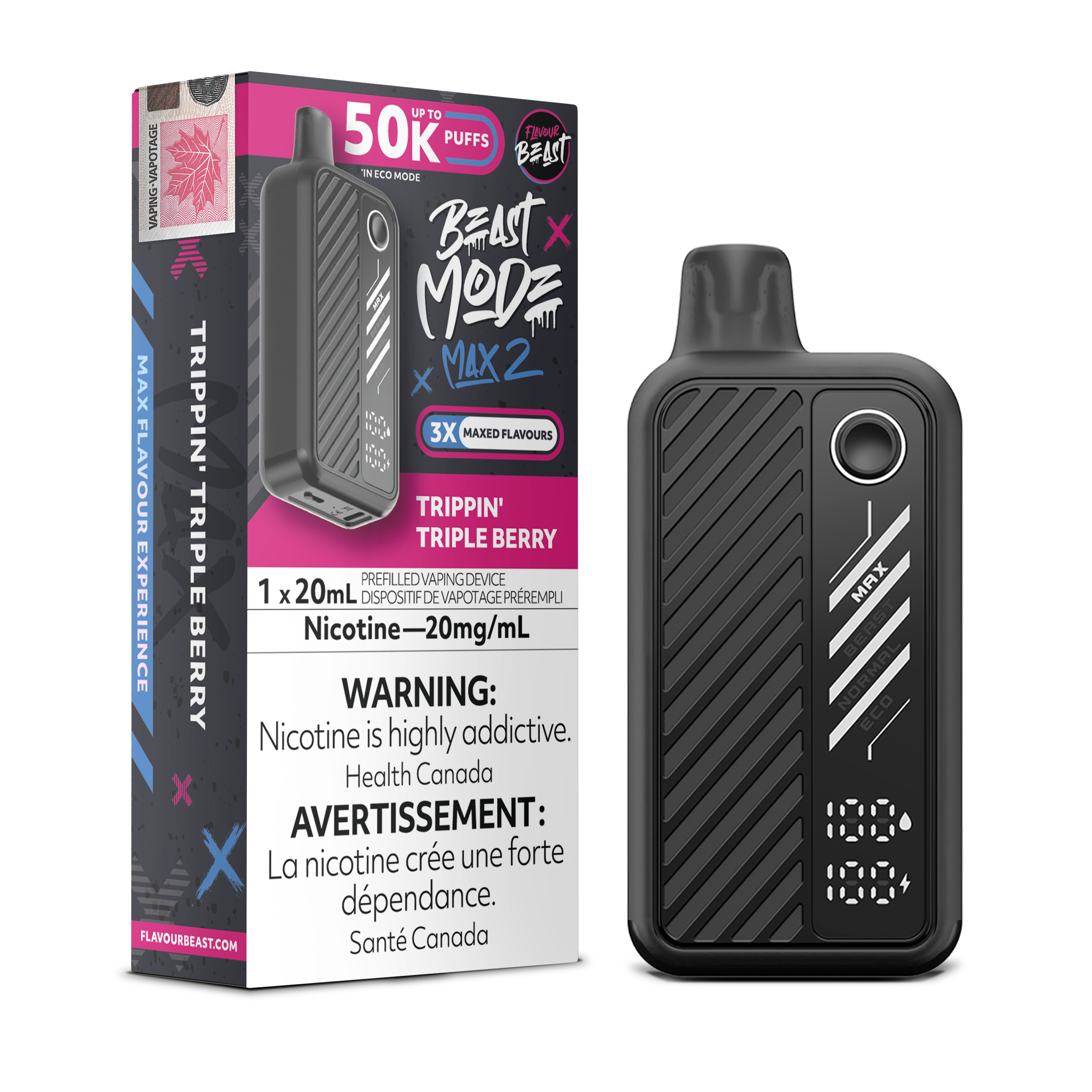 Flavour Beast Mode Max 2 - Disposable E-Cig (PROVINCIAL) (50k Puffs)