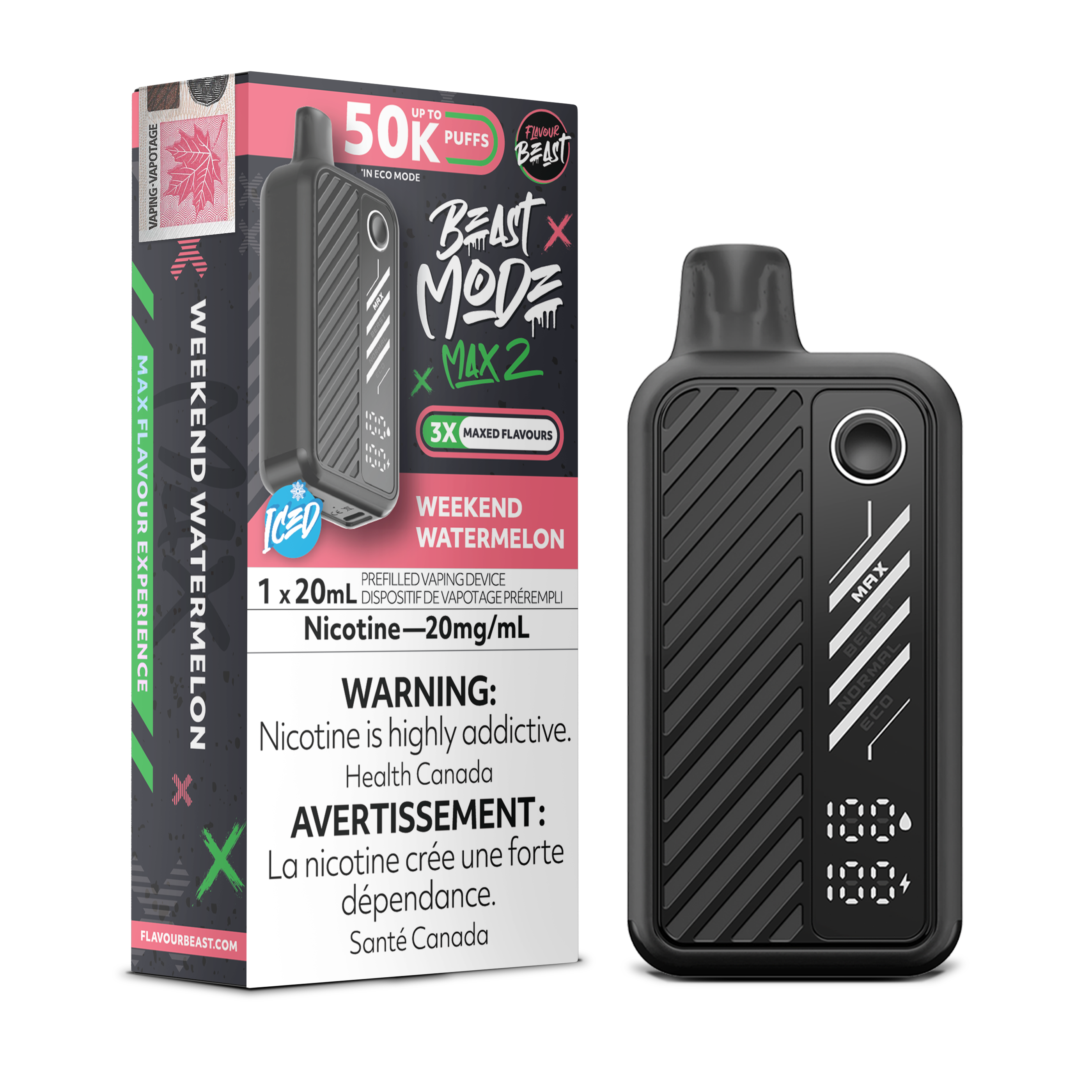 Flavour Beast Mode Max 2 - Disposable E-Cig (PROVINCIAL) (50k Puffs)