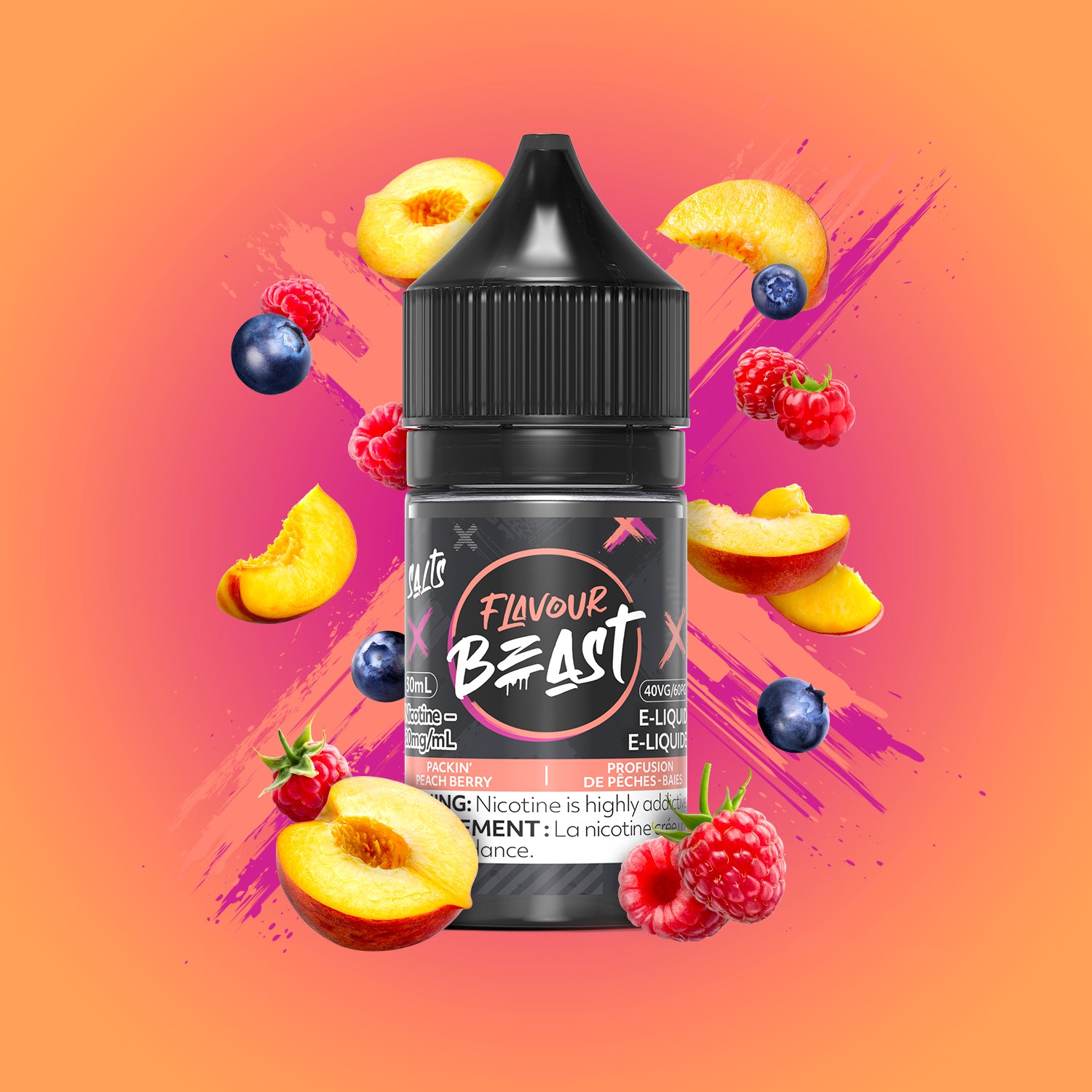 Flavour Beast Salt - Packin Peach Berry (PROVINCIAL)