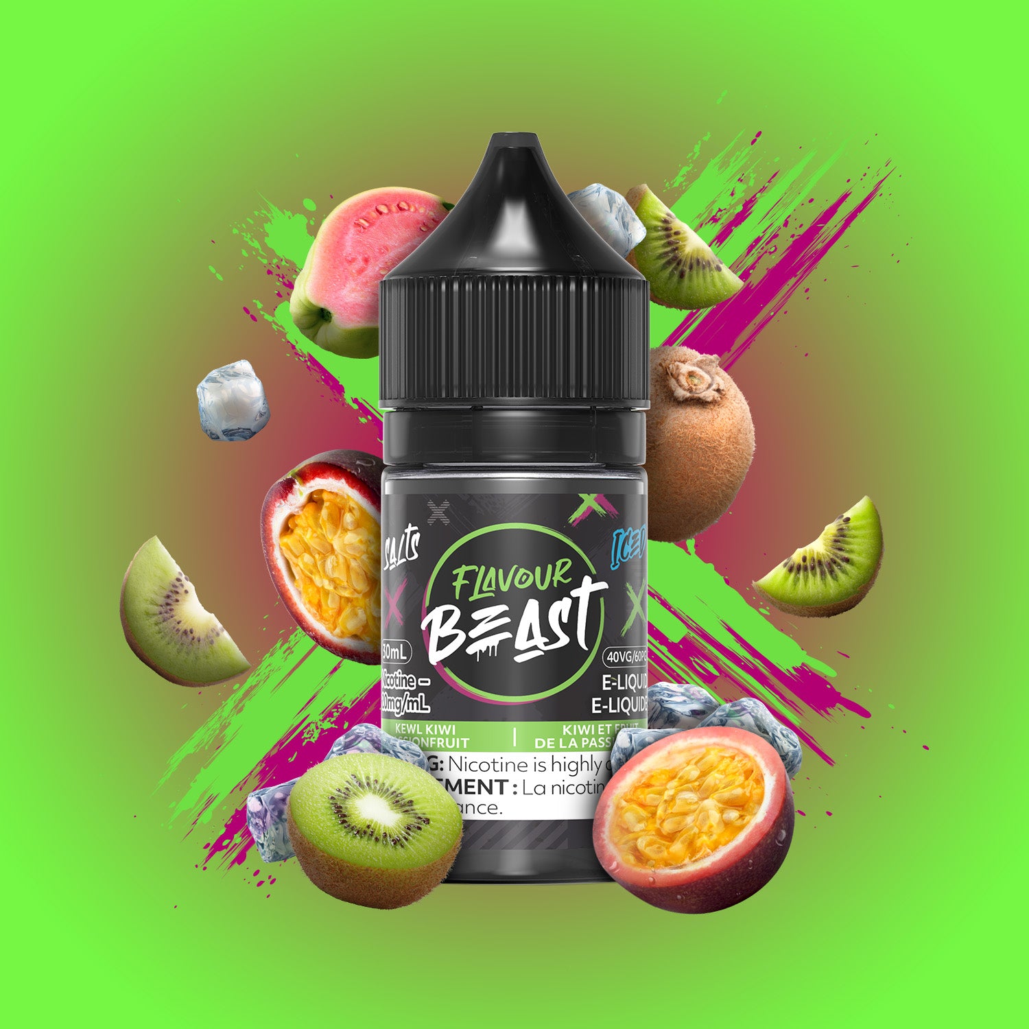 Flavour Beast Salt - Kewl Kiwi Passionfruit Iced (PROVINCIAL)