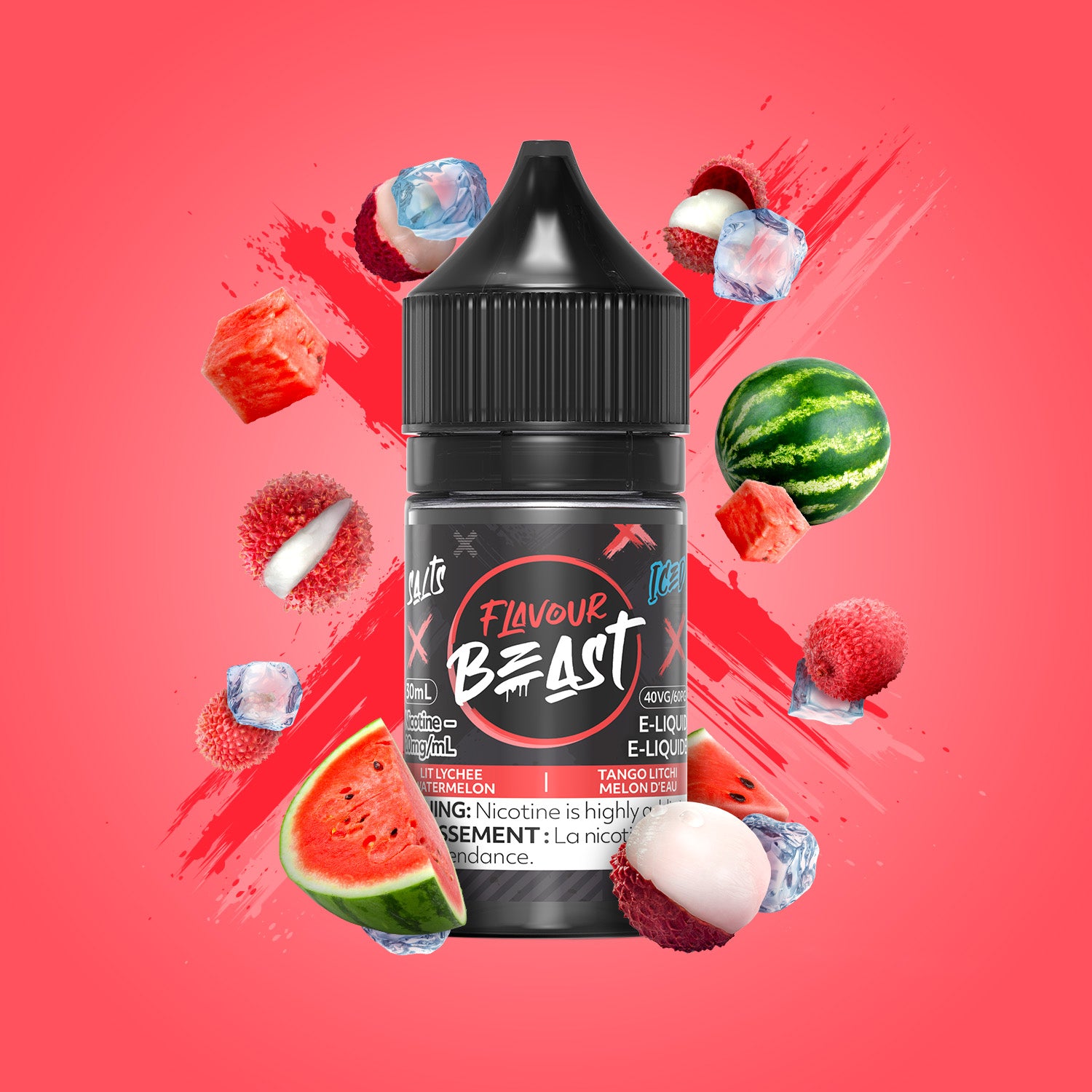 Flavour Beast Salt - Lit Lychee Watermelon Iced (PROVINCIAL)