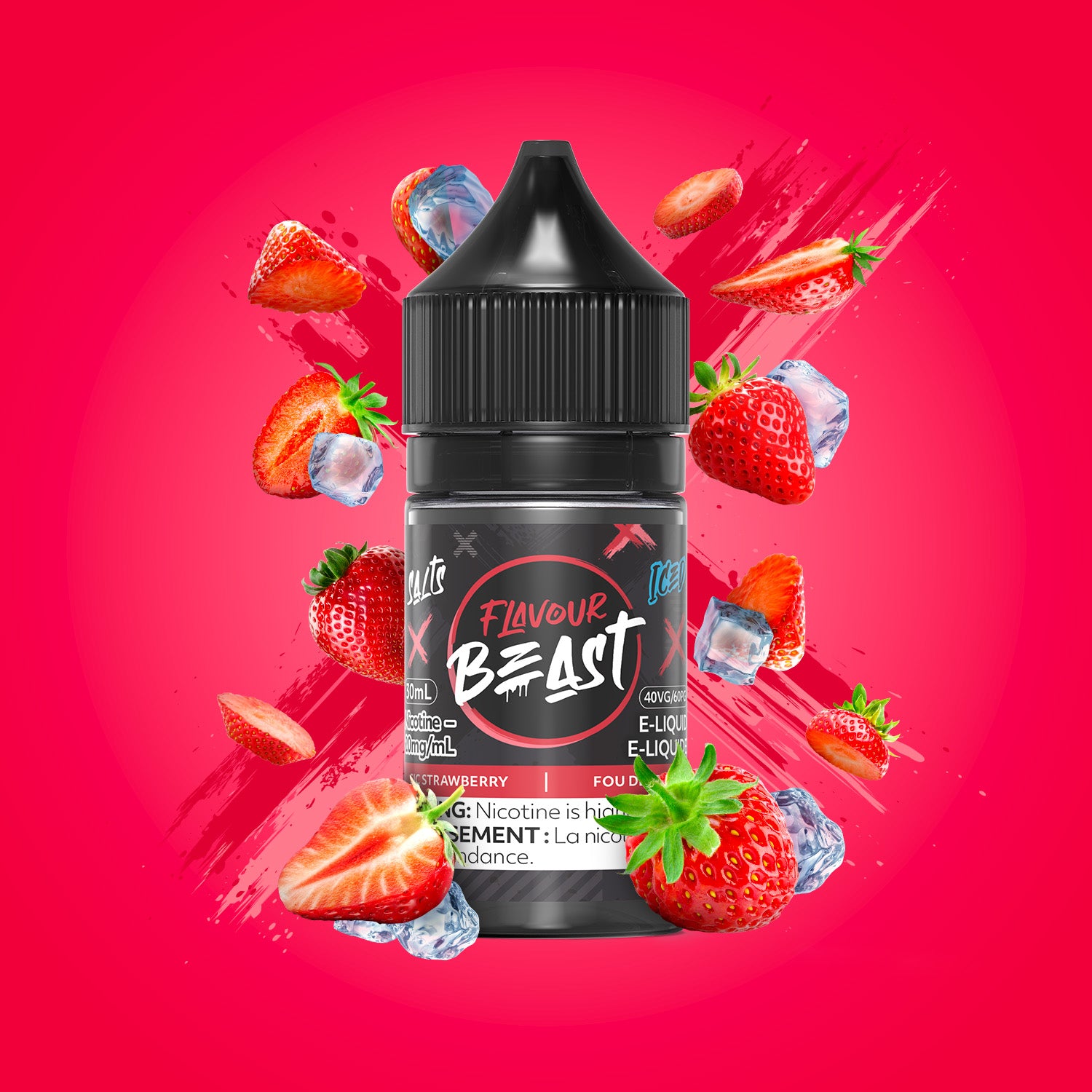 Flavour Beast Salt - Sic Strawberry Iced (PROVINCIAL)