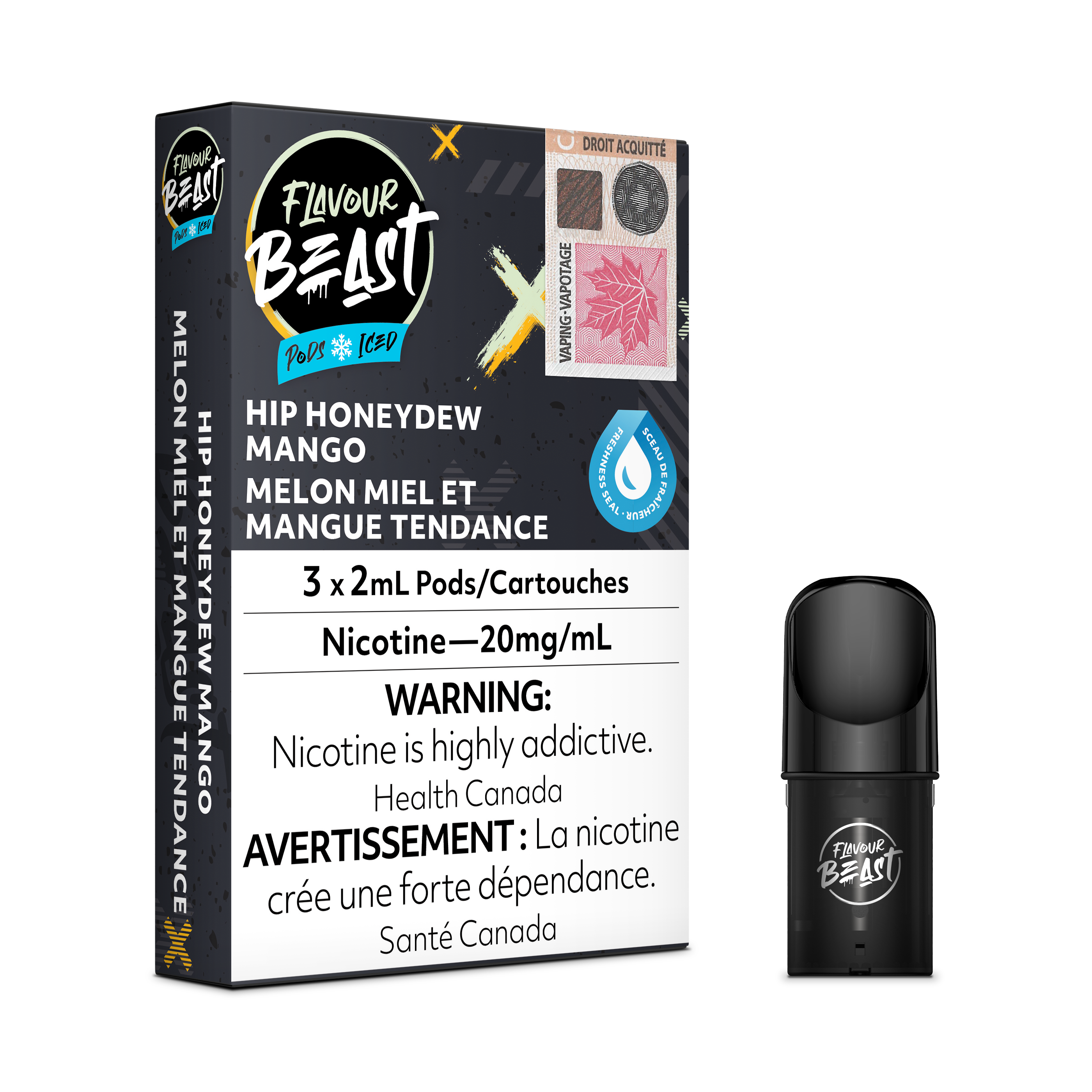 Flavour Beast Flow Pods - Hip Honeydew Mango Iced (Compatible With STLTH)