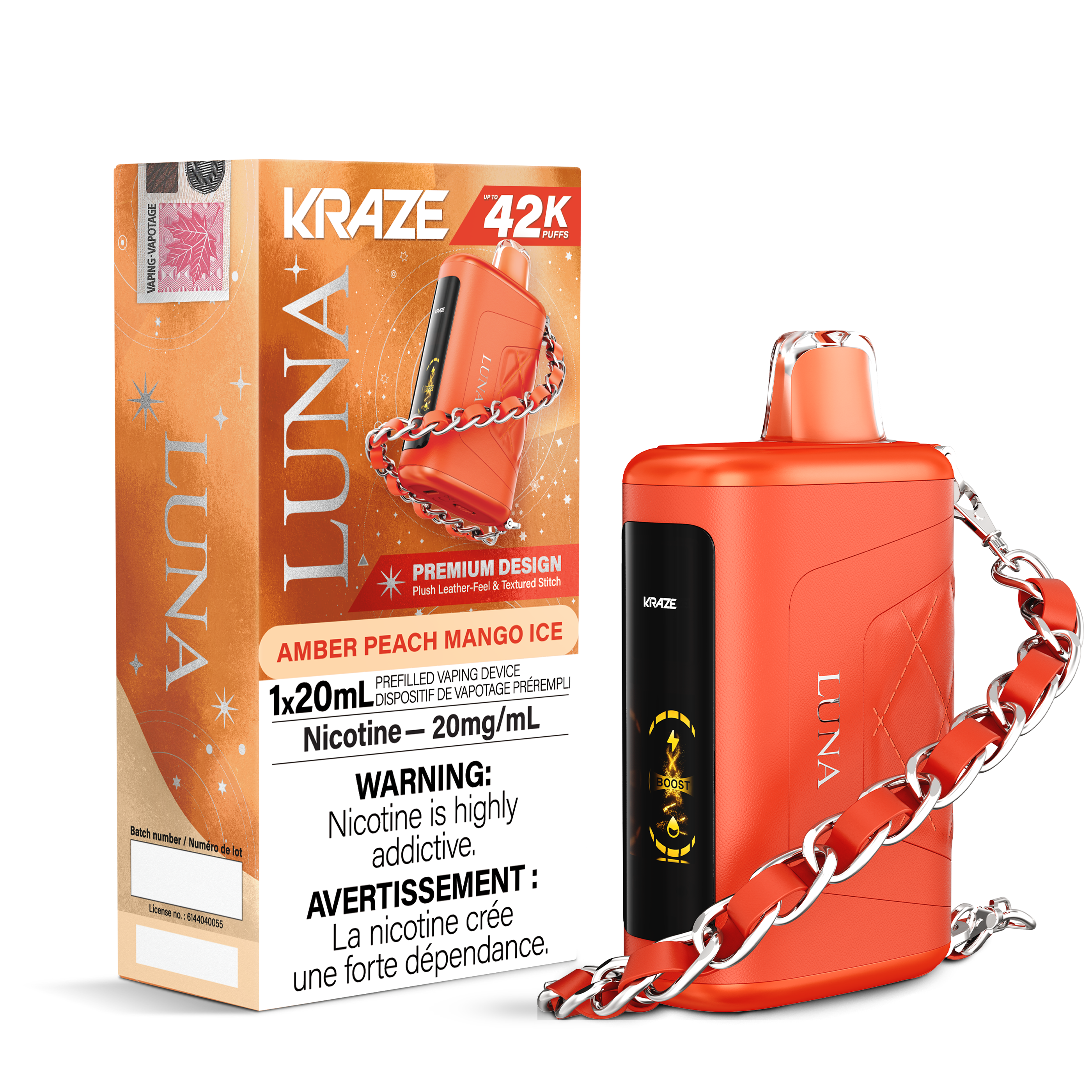 Kraze Luna - Disposable E-Cig (PROVINCIAL) (42K Puffs)