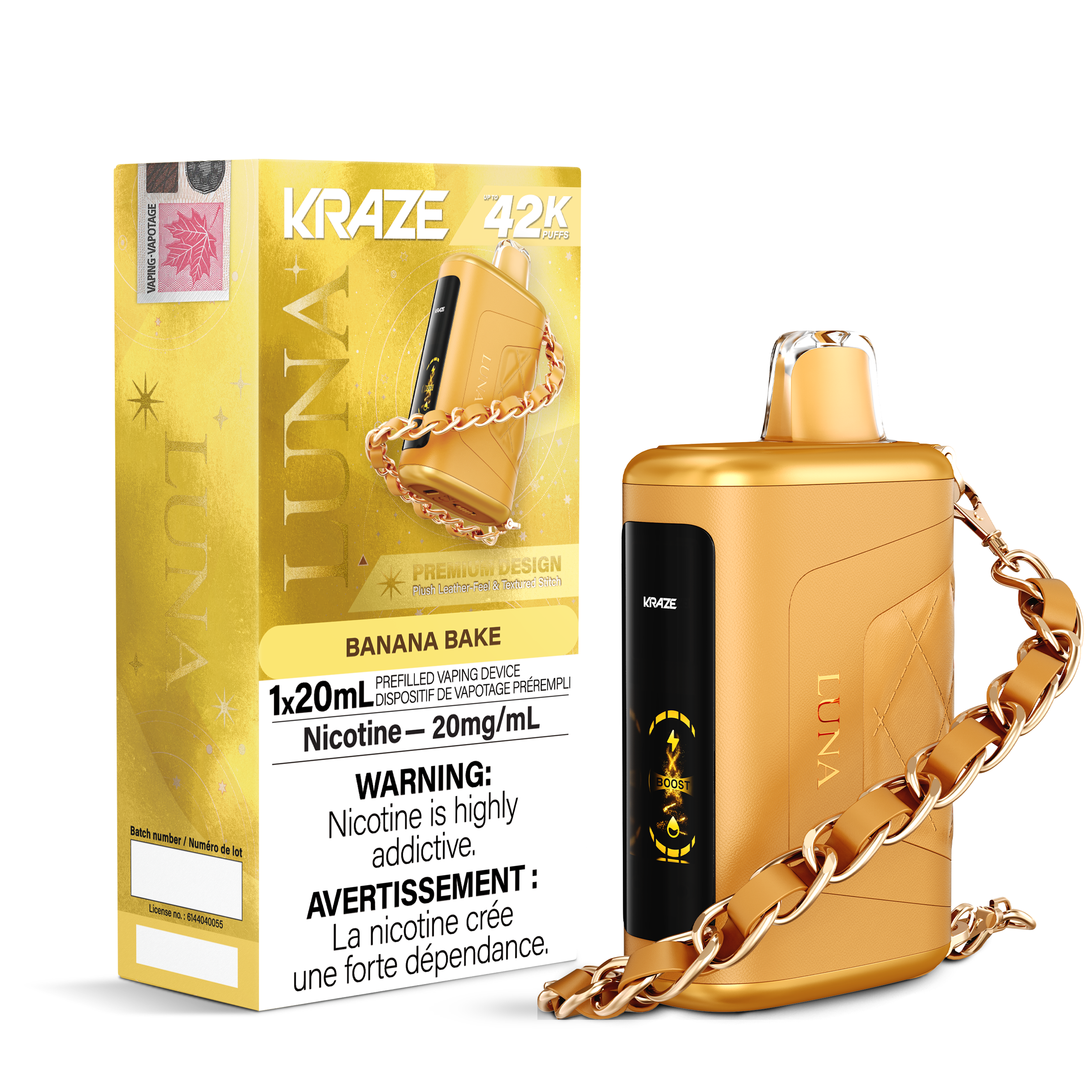 Kraze Luna - Disposable E-Cig (PROVINCIAL) (42K Puffs)