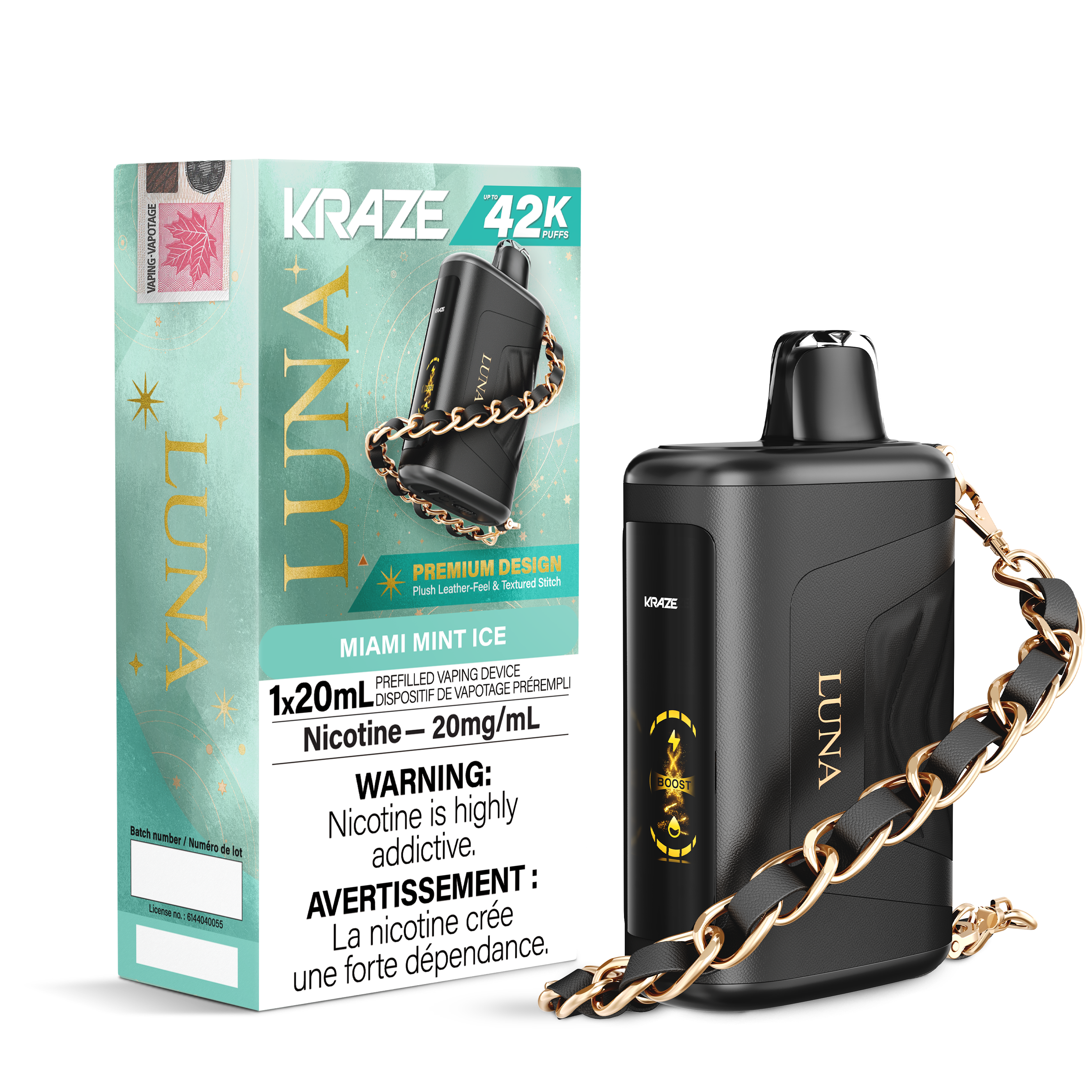 Kraze Luna - Disposable E-Cig (PROVINCIAL) (42K Puffs)