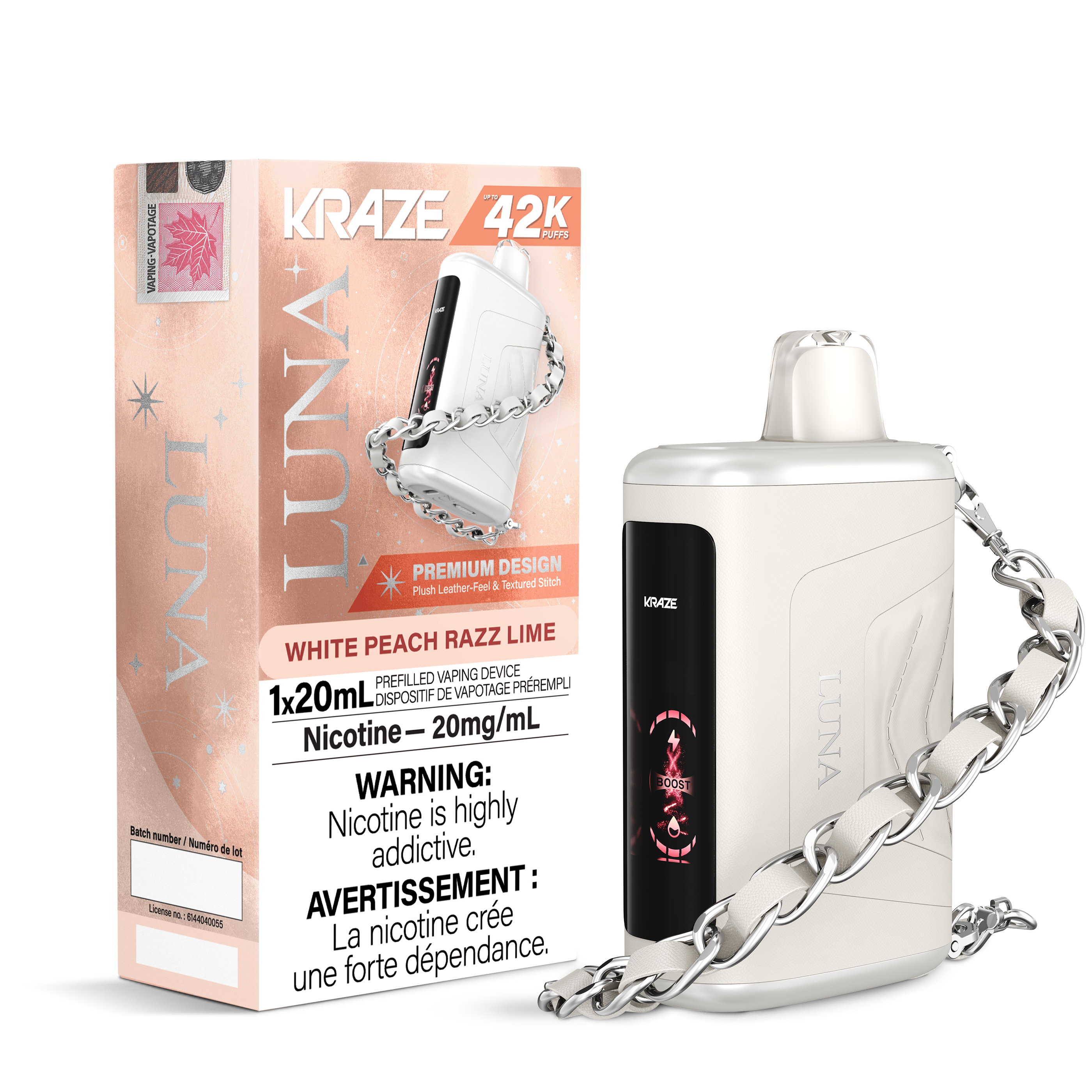 Kraze Luna - Disposable E-Cig (PROVINCIAL) (42K Puffs)