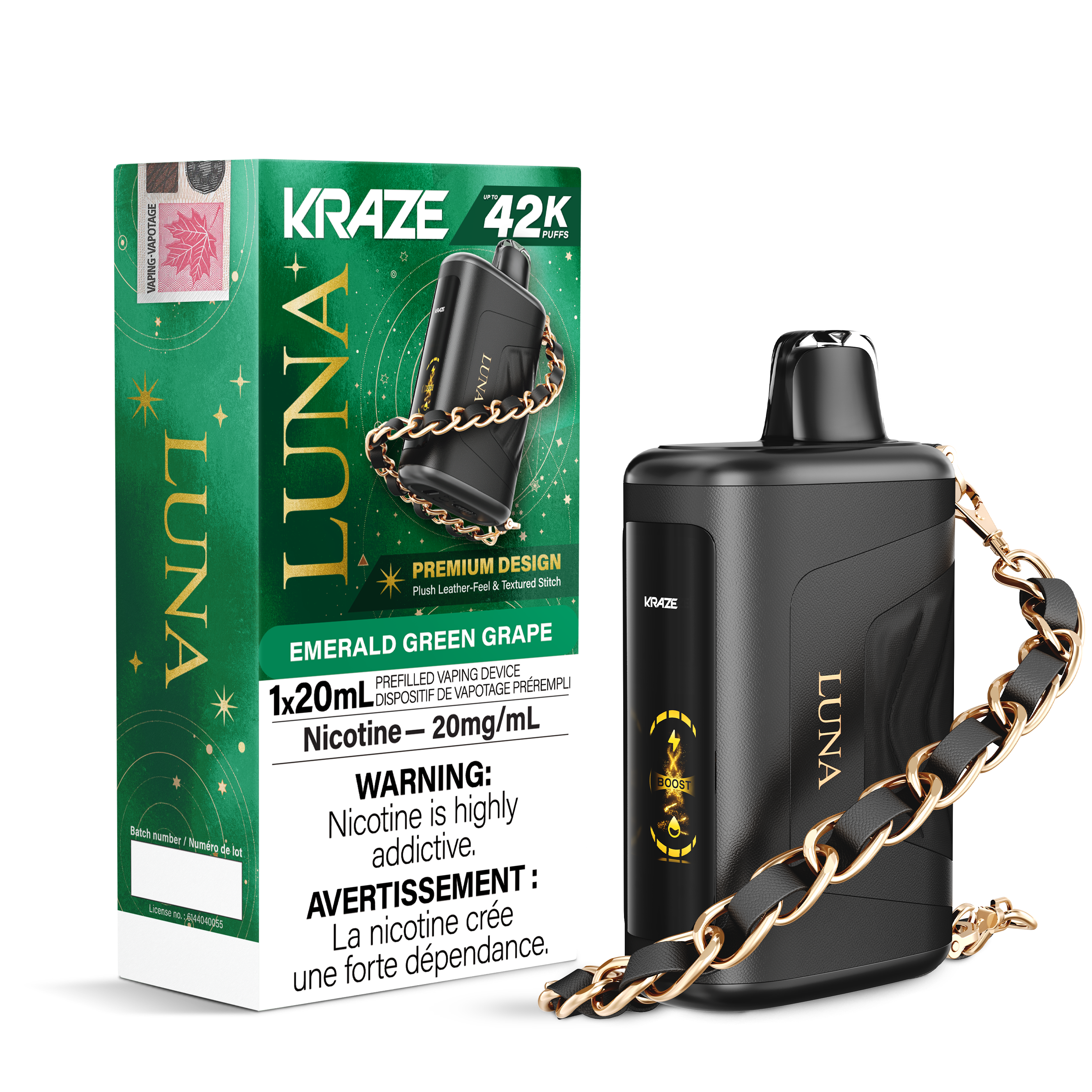 Kraze Luna - Disposable E-Cig (PROVINCIAL) (42K Puffs)