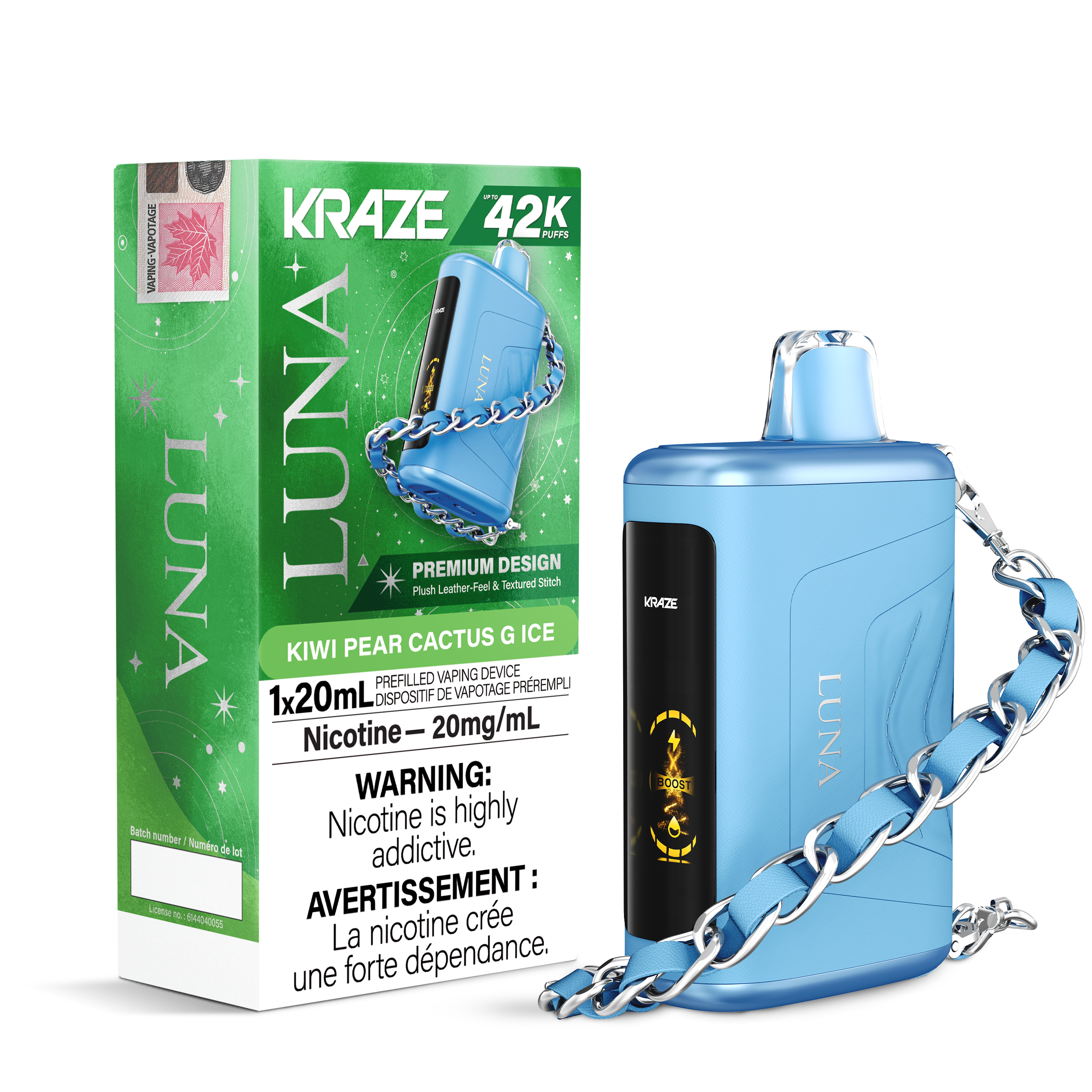 Kraze Luna - Disposable E-Cig (PROVINCIAL) (42K Puffs)