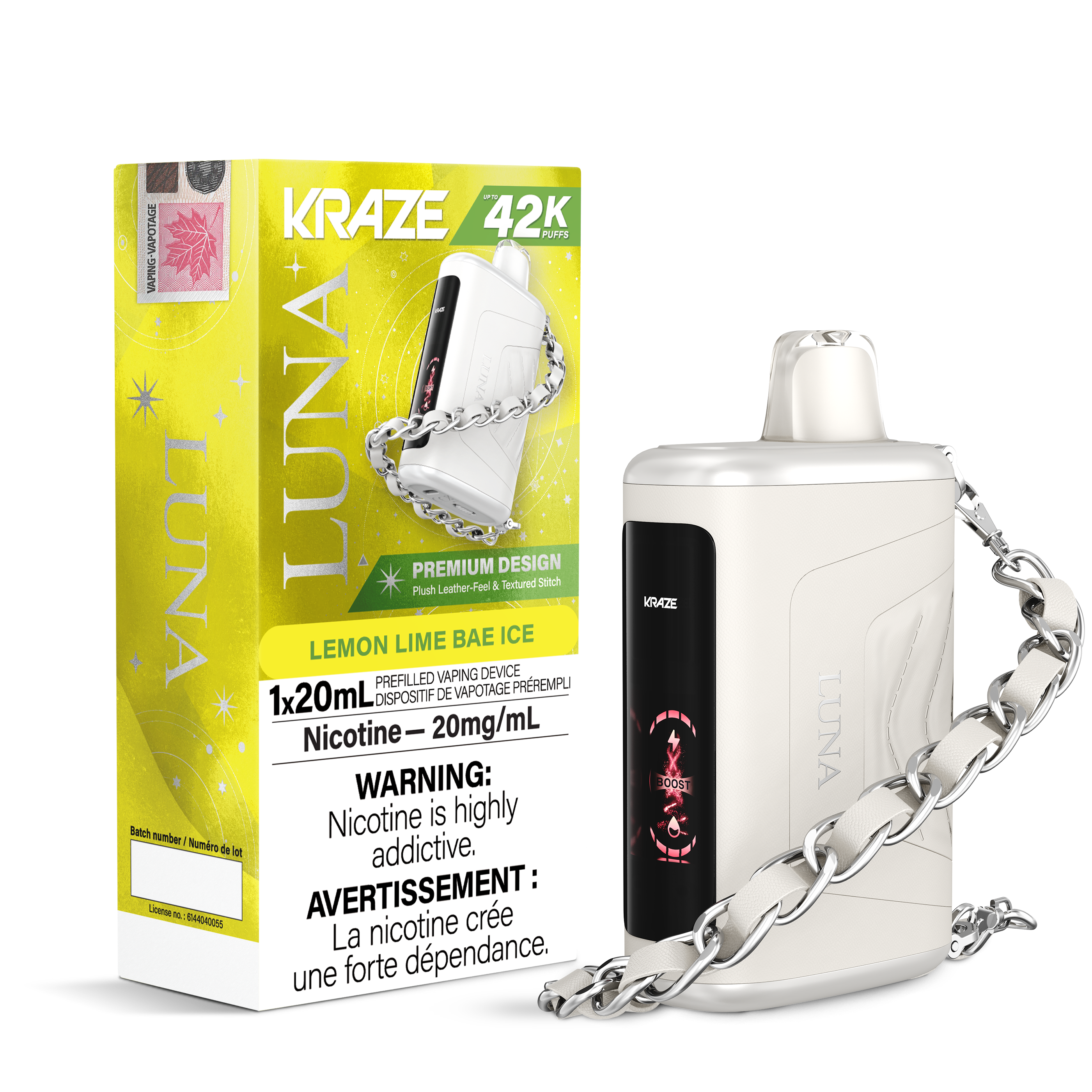 Kraze Luna - Disposable E-Cig (PROVINCIAL) (42K Puffs)
