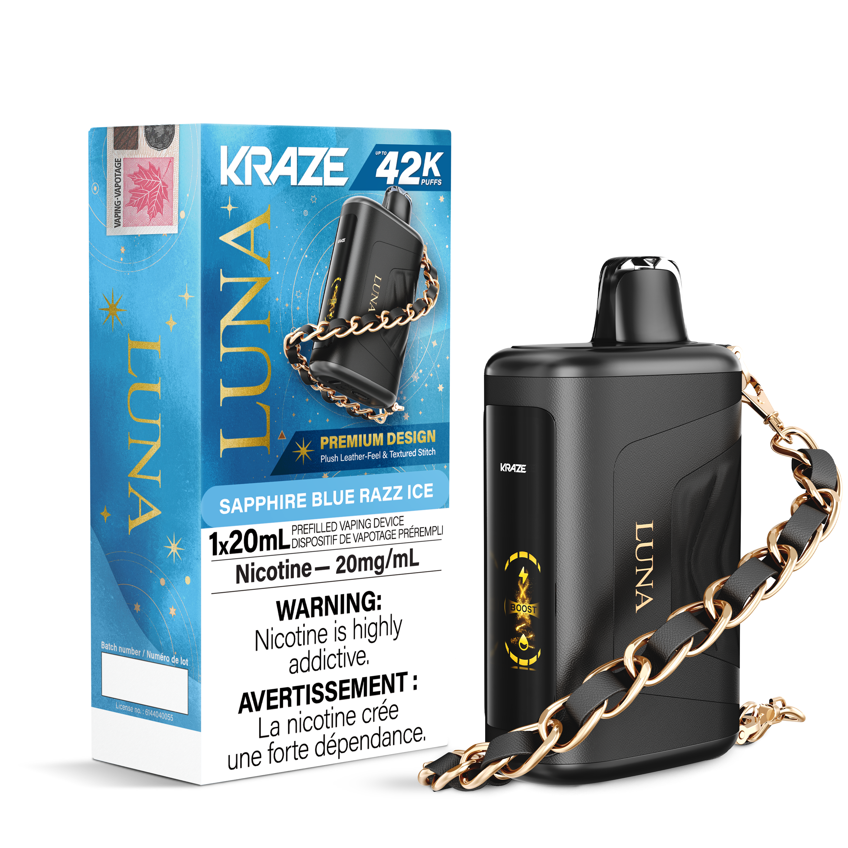 Kraze Luna - Disposable E-Cig (PROVINCIAL) (42K Puffs)