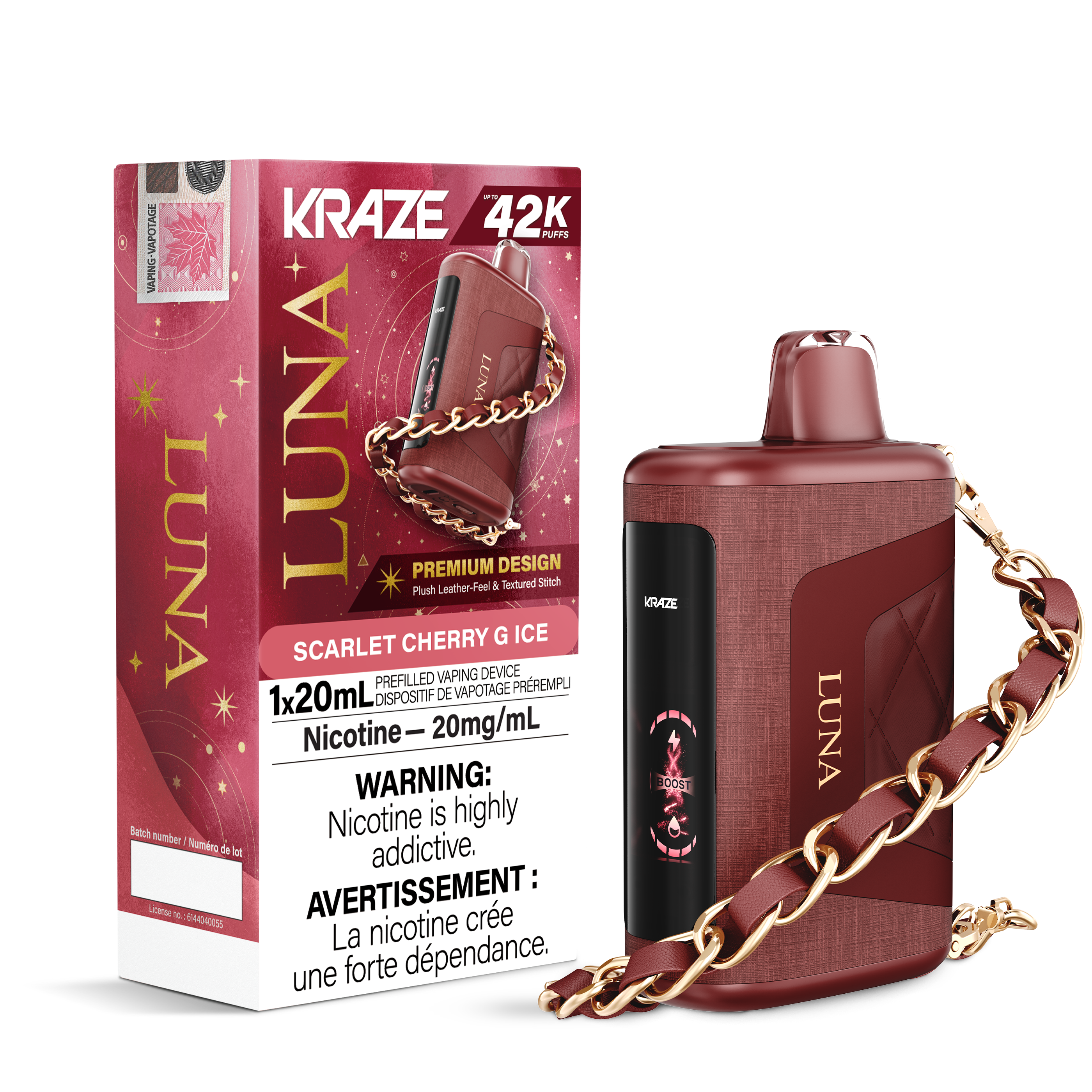 Kraze Luna - Disposable E-Cig (PROVINCIAL) (42K Puffs)