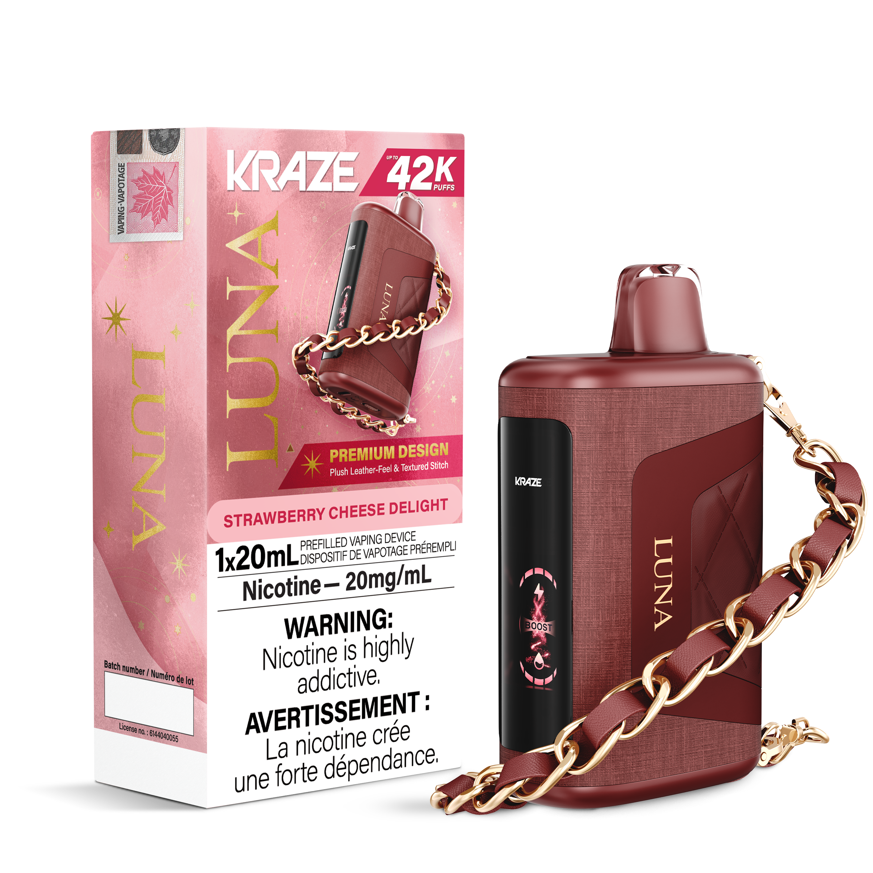 Kraze Luna - Disposable E-Cig (PROVINCIAL) (42K Puffs)