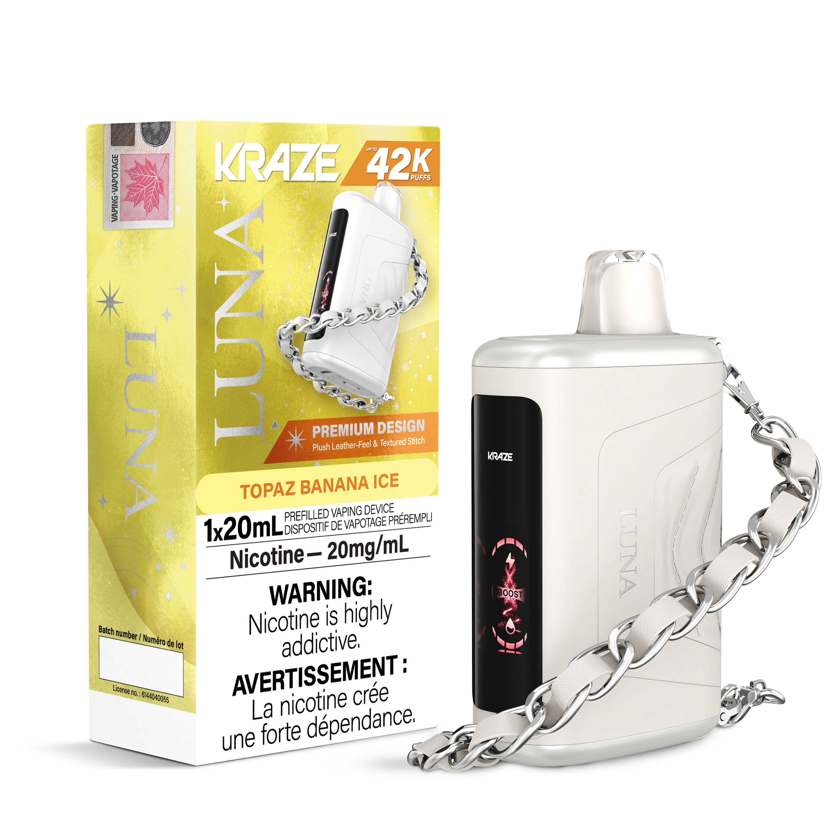 Kraze Luna - Disposable E-Cig (PROVINCIAL) (42K Puffs)