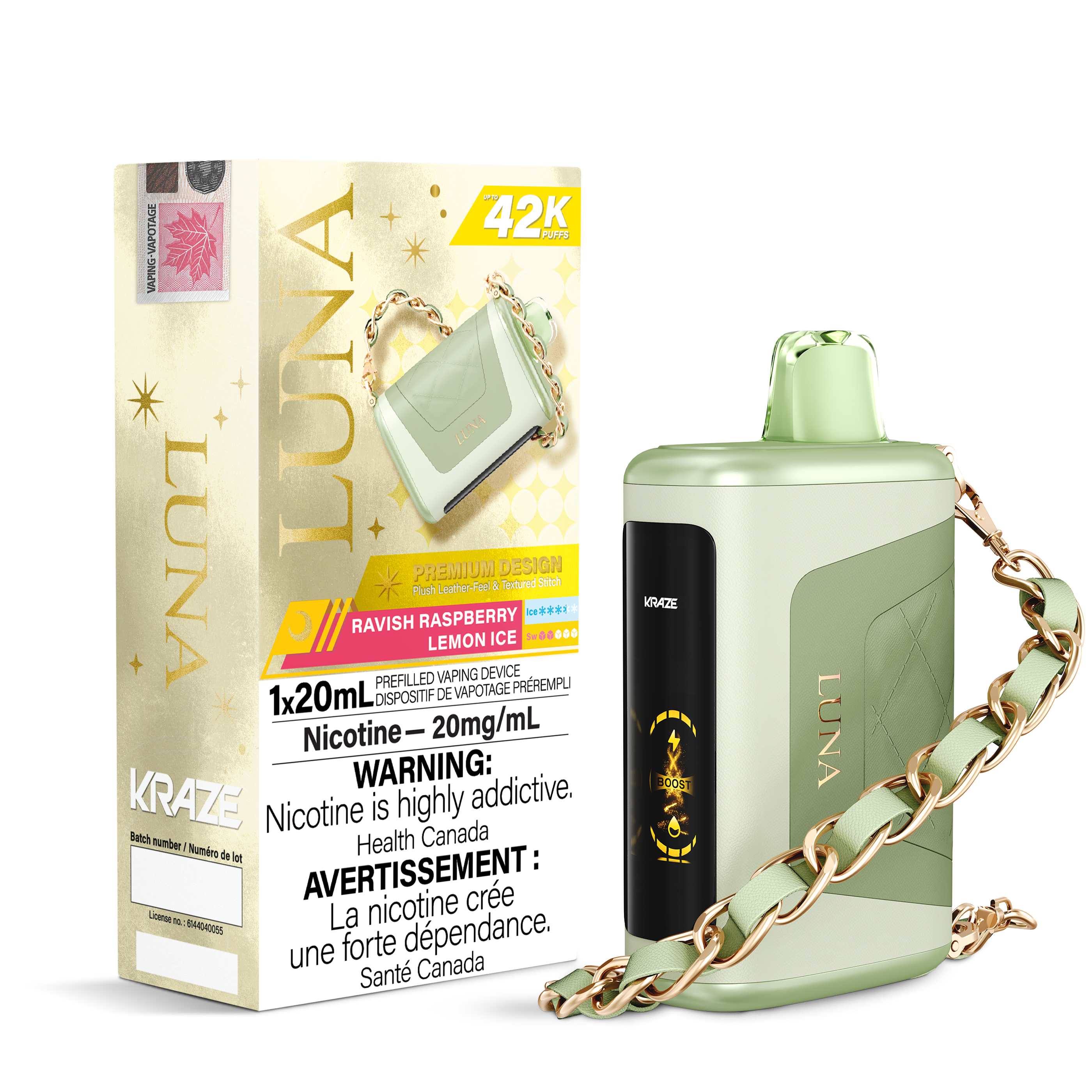 Kraze Luna - Disposable E-Cig (PROVINCIAL) (42K Puffs)