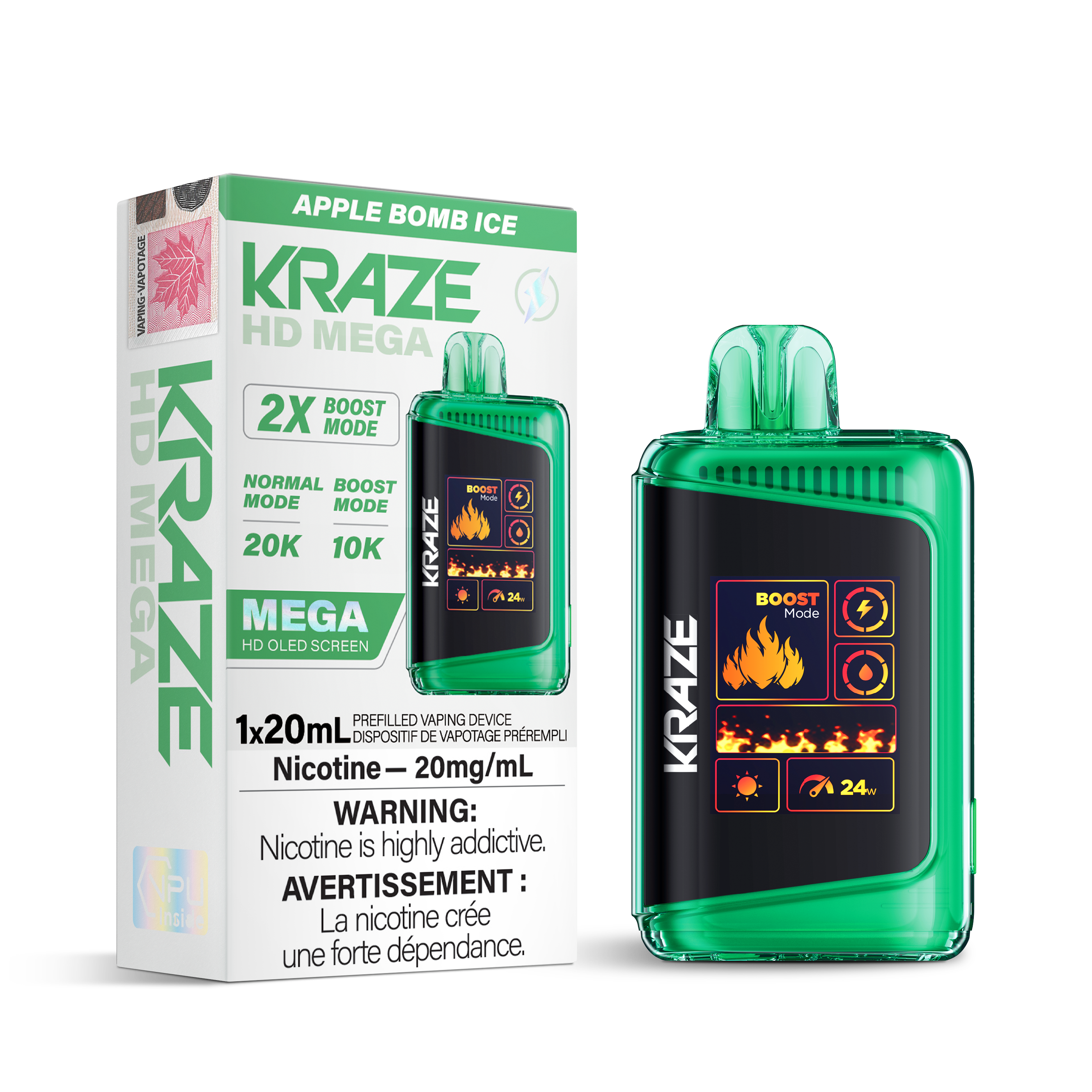 Kraze HD Mega - Disposable E-Cig(20k Puffs)