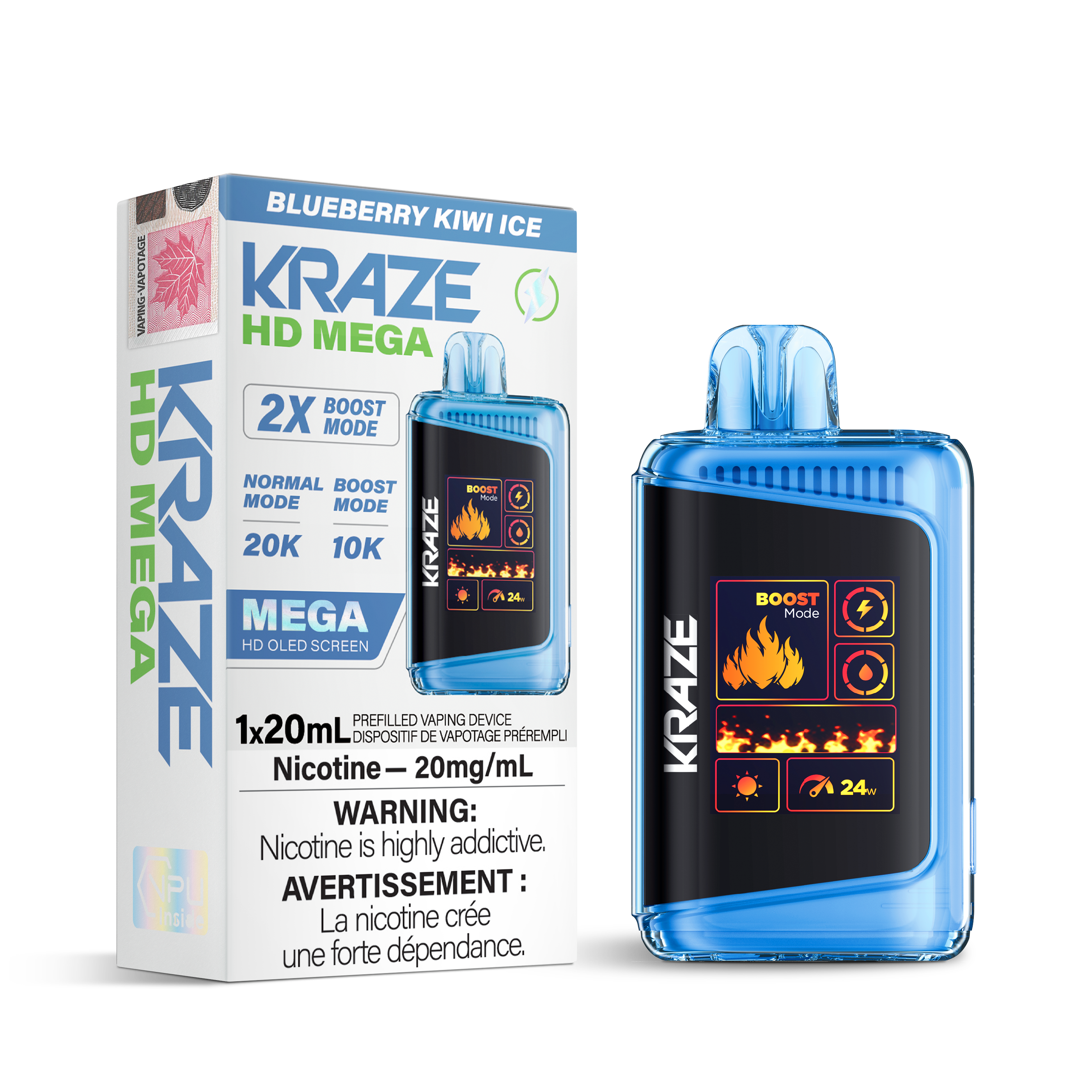 Kraze HD Mega - Disposable E-Cig(20k Puffs)