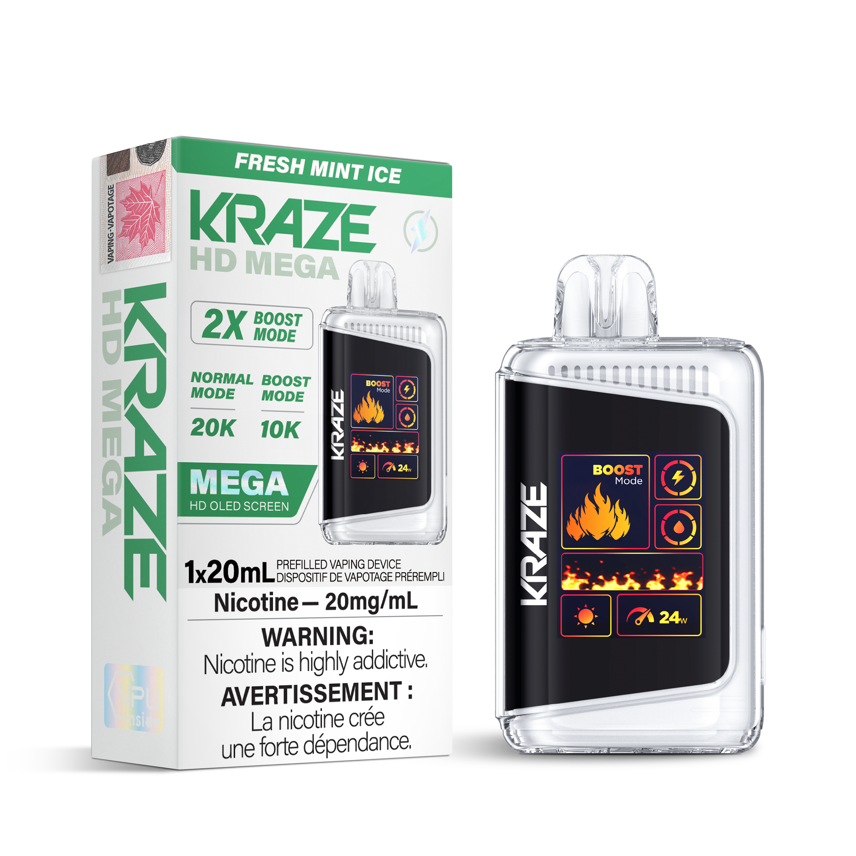 Kraze HD Mega - Disposable E-Cig(20k Puffs)