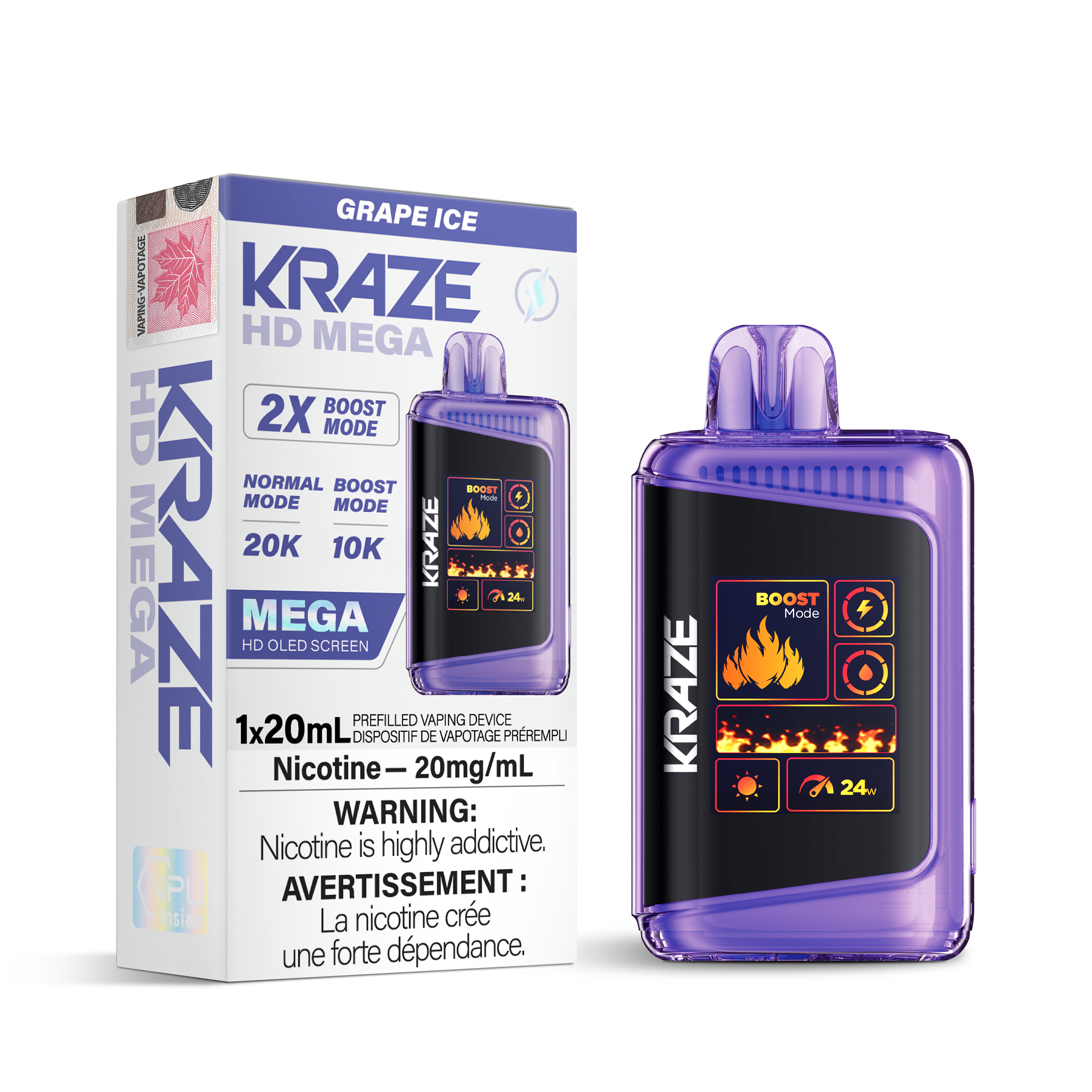 Kraze HD Mega - Disposable E-Cig(20k Puffs)